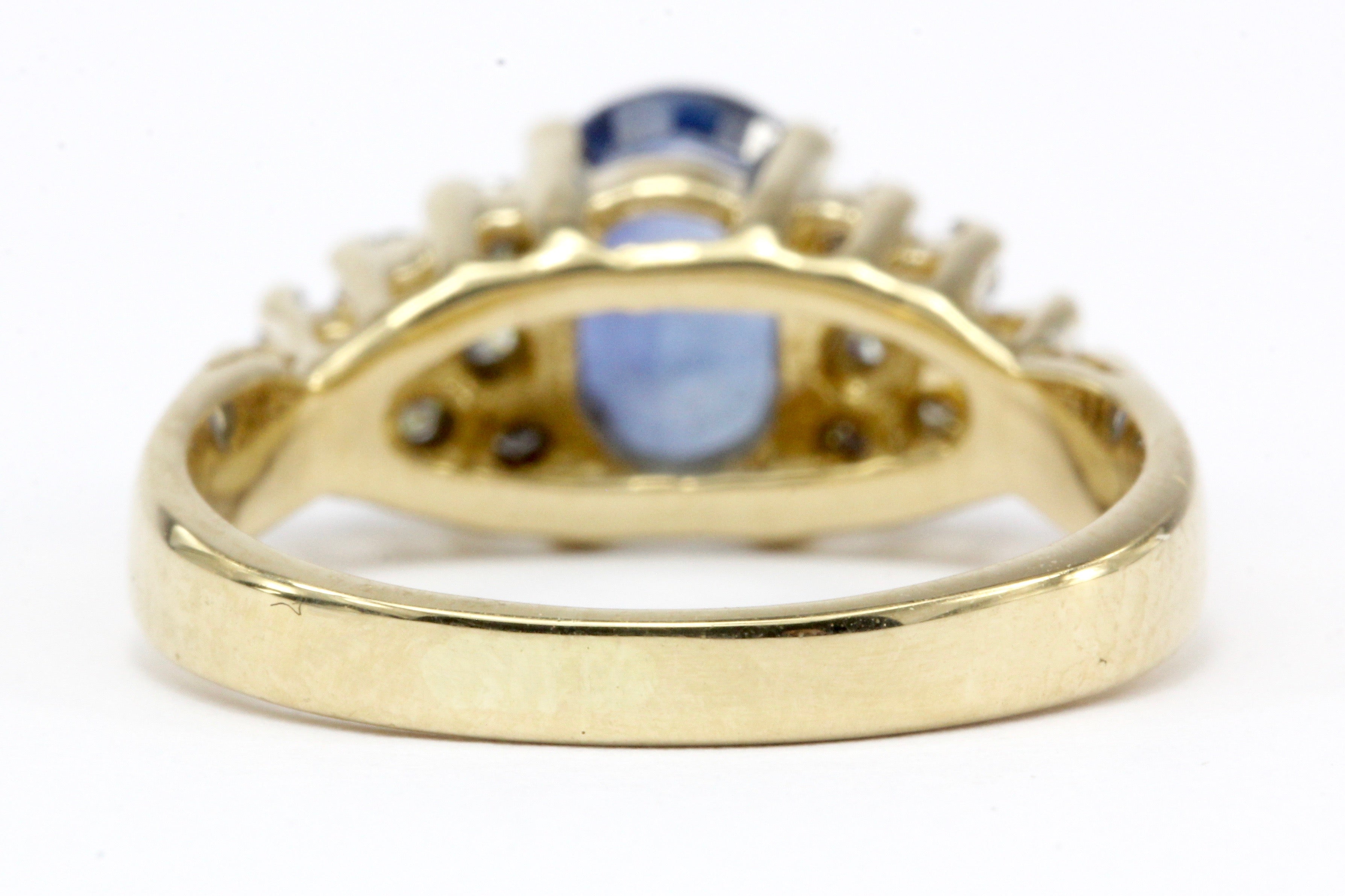 LeVian .90 CT Natural Sapphire and Diamond Ring Size 3.75 - Queen May