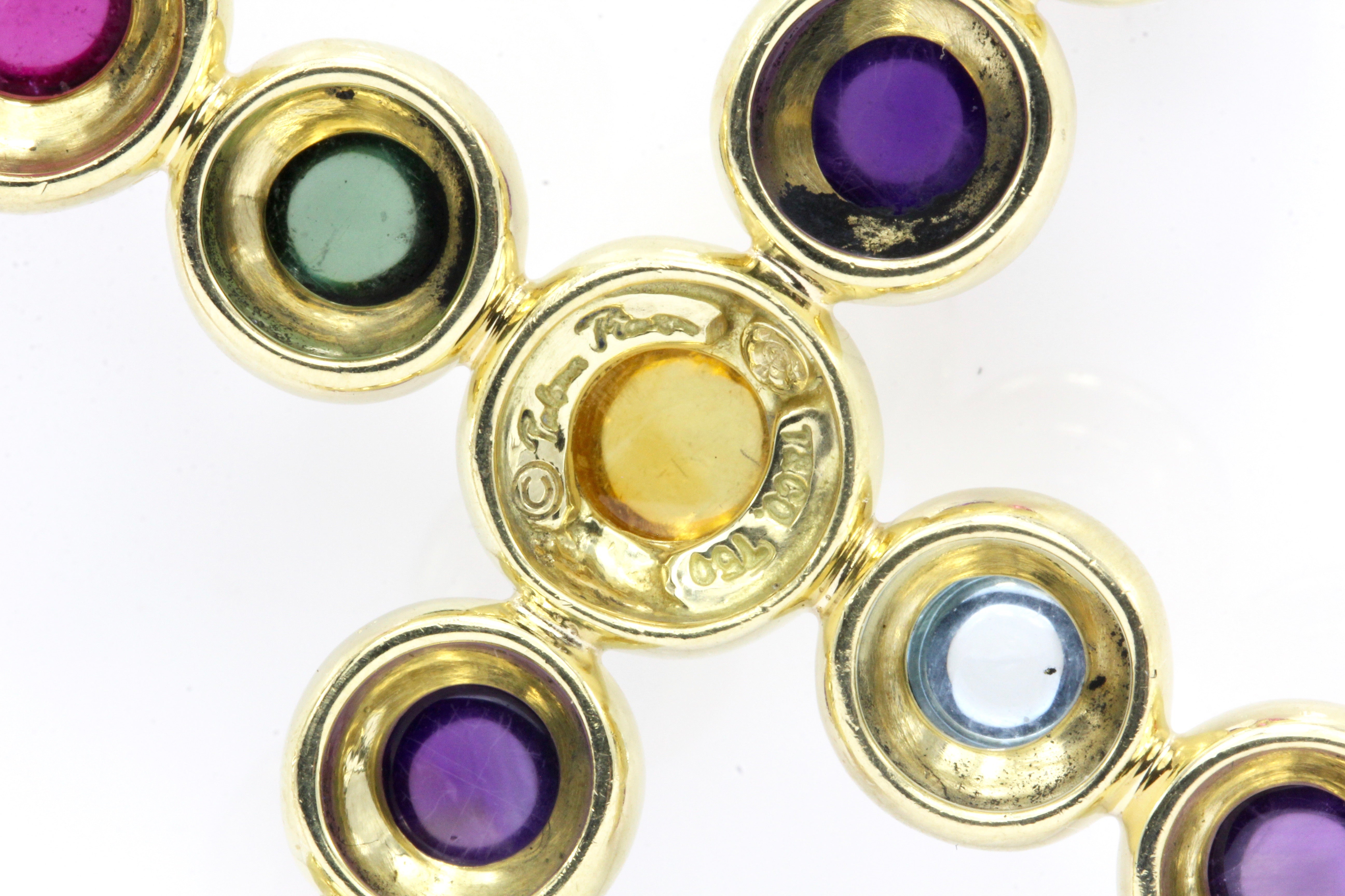 Tiffany & Co Paloma Picasso 18K Yellow Gold Gemstone Cross Necklace - Queen May