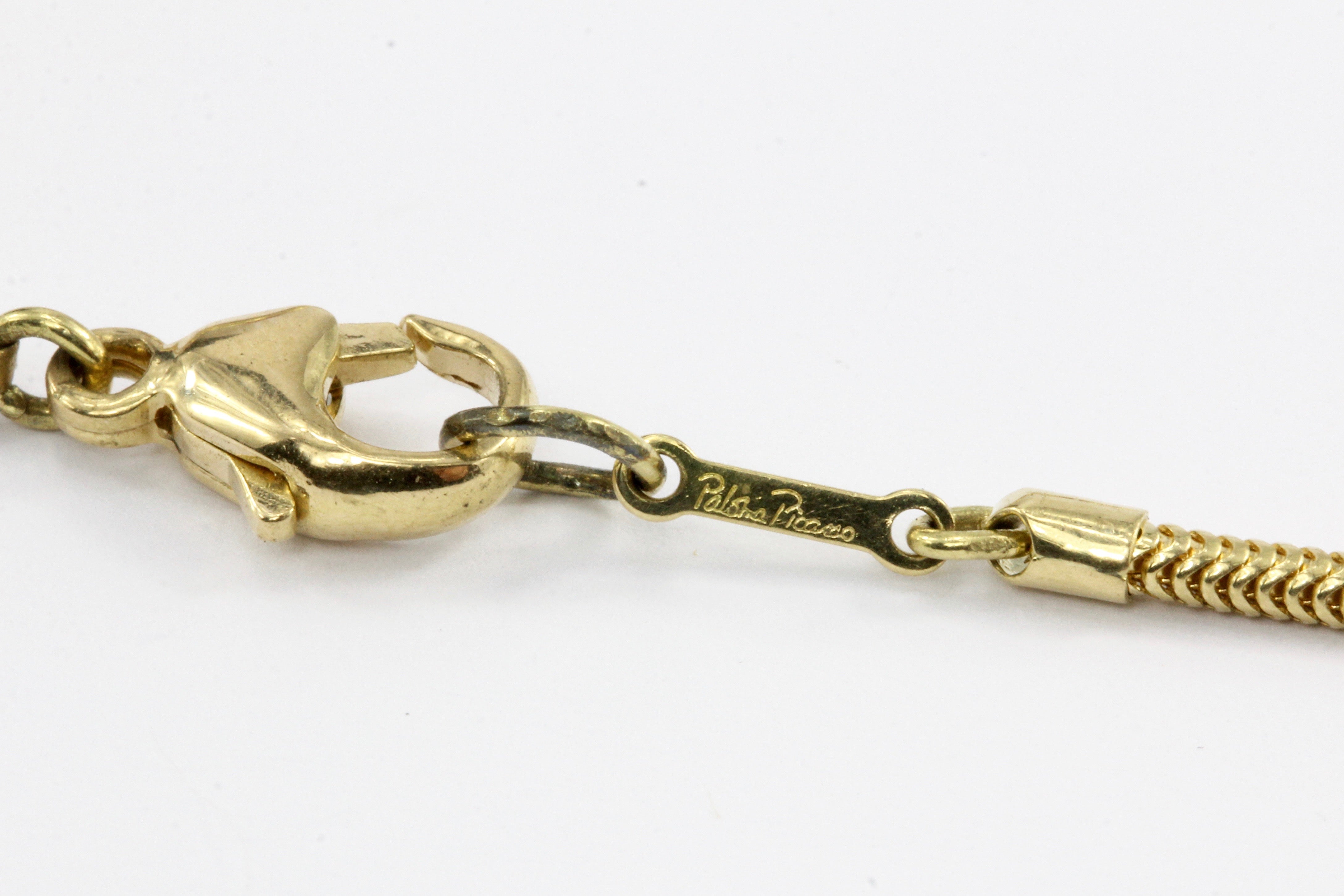 Tiffany & Co Paloma Picasso 18K Yellow Gold Gemstone Cross Necklace - Queen May