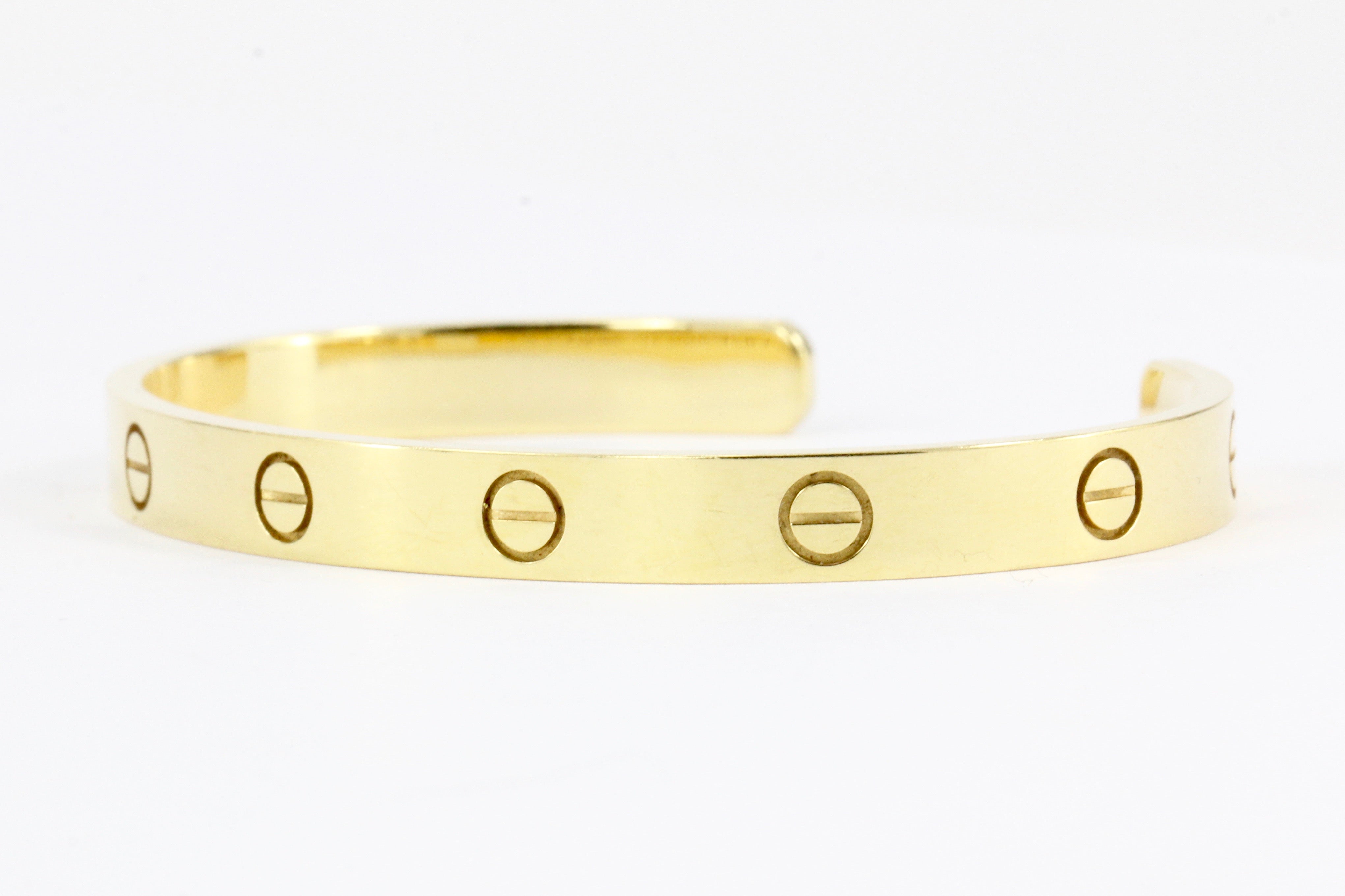 Cartier Love Bangle Cuff Size 18 - Queen May