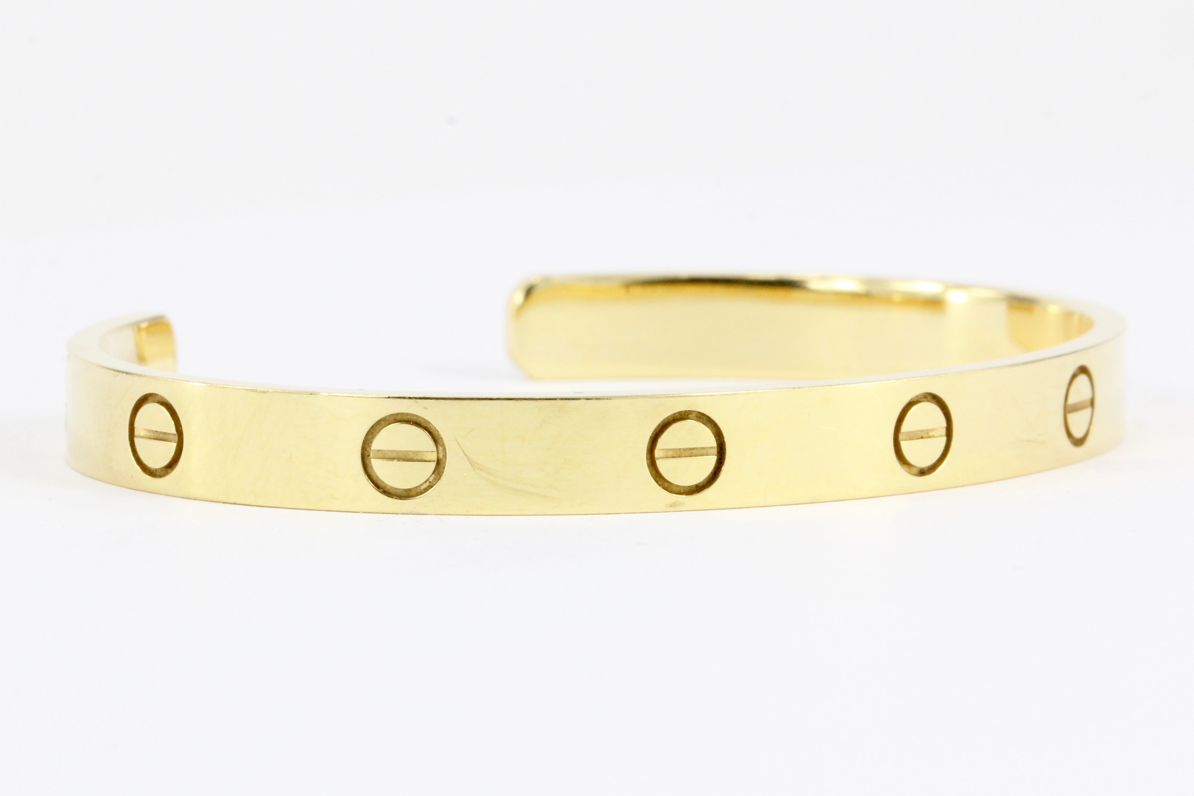 Cartier Love Bangle Cuff Size 18 - Queen May