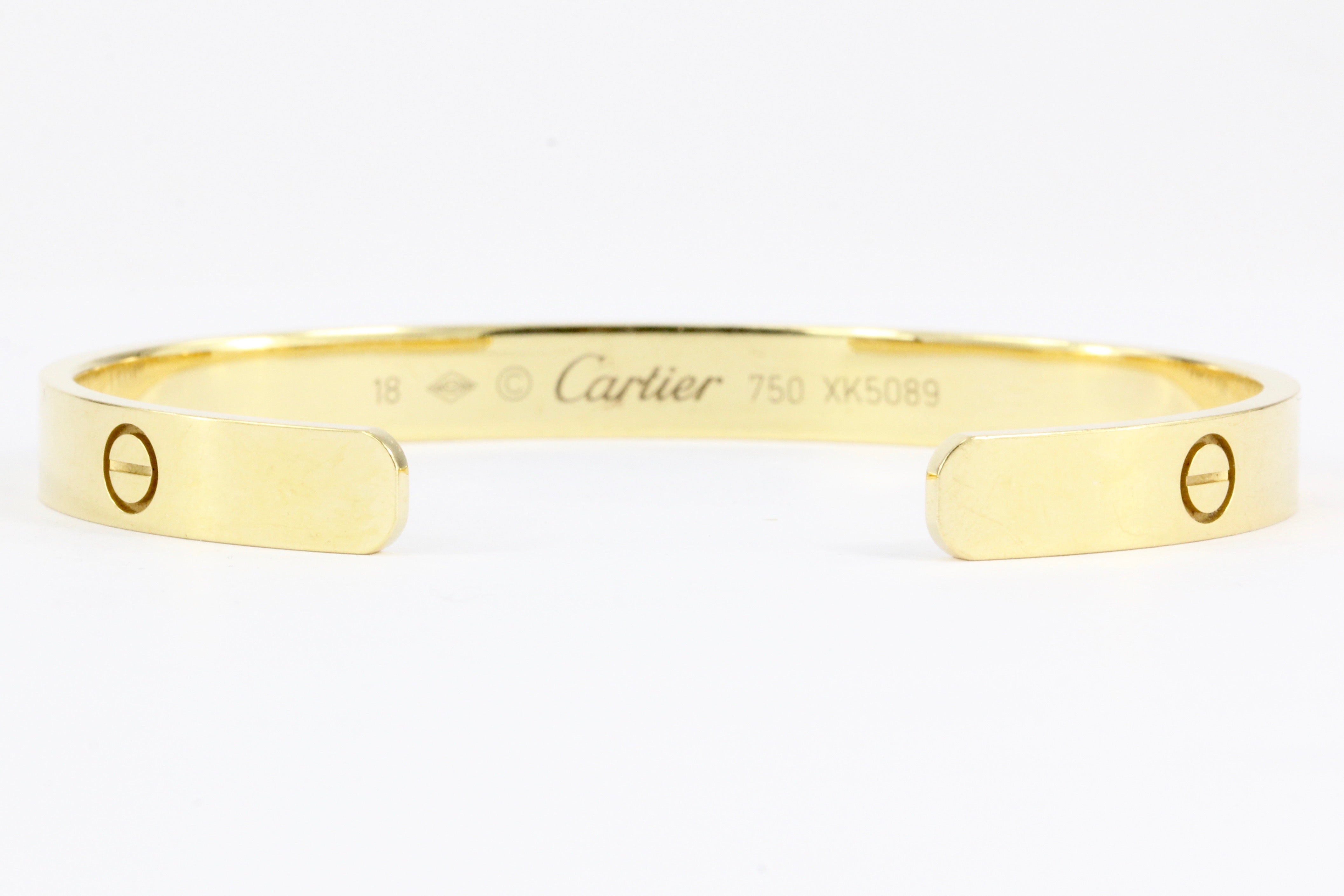 Cartier Love Bangle Cuff Size 18 - Queen May