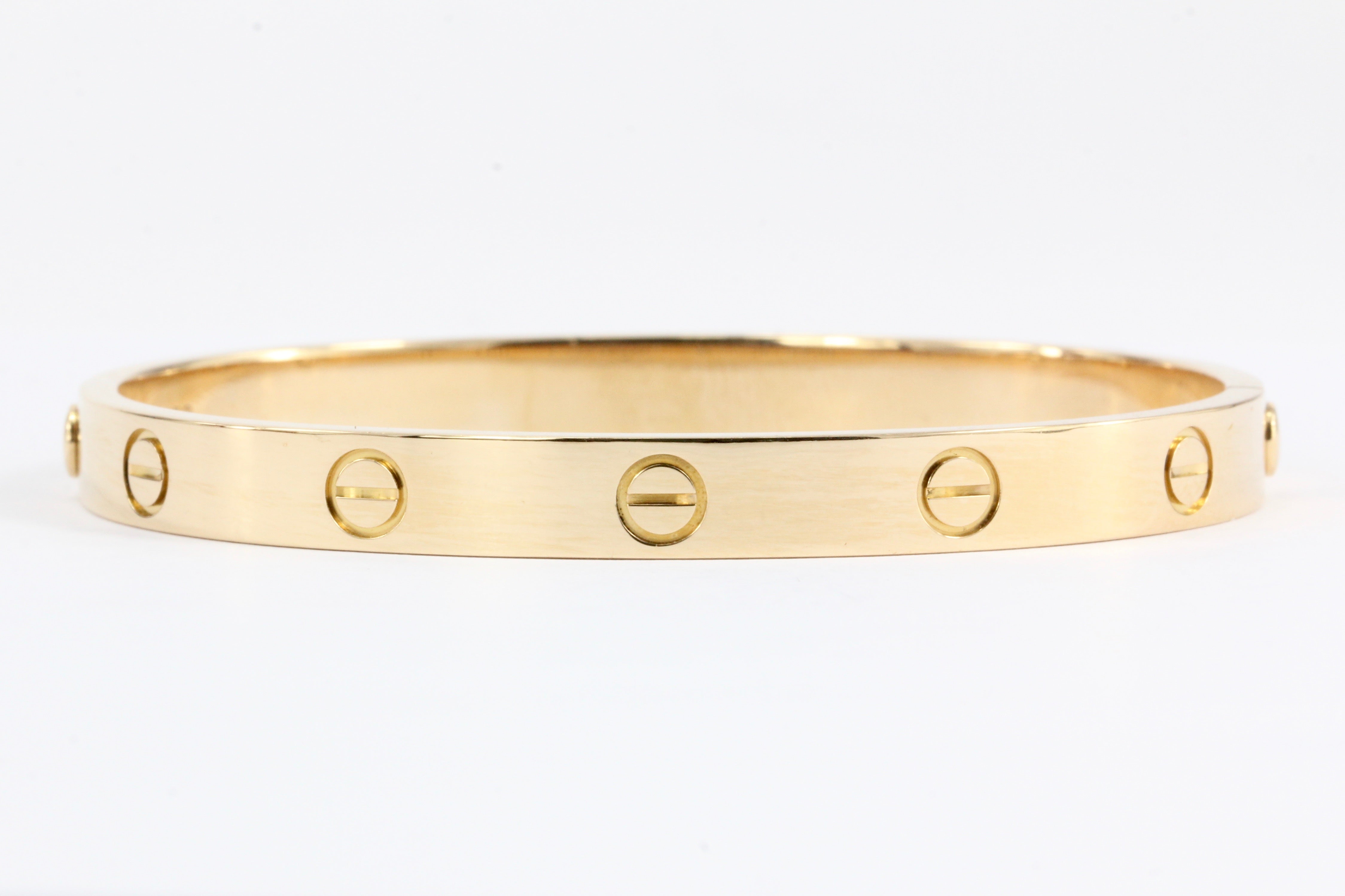 Cartier Love Bracelet Rose Gold Size 17 with Box, Papers & Screwdriver - Queen May