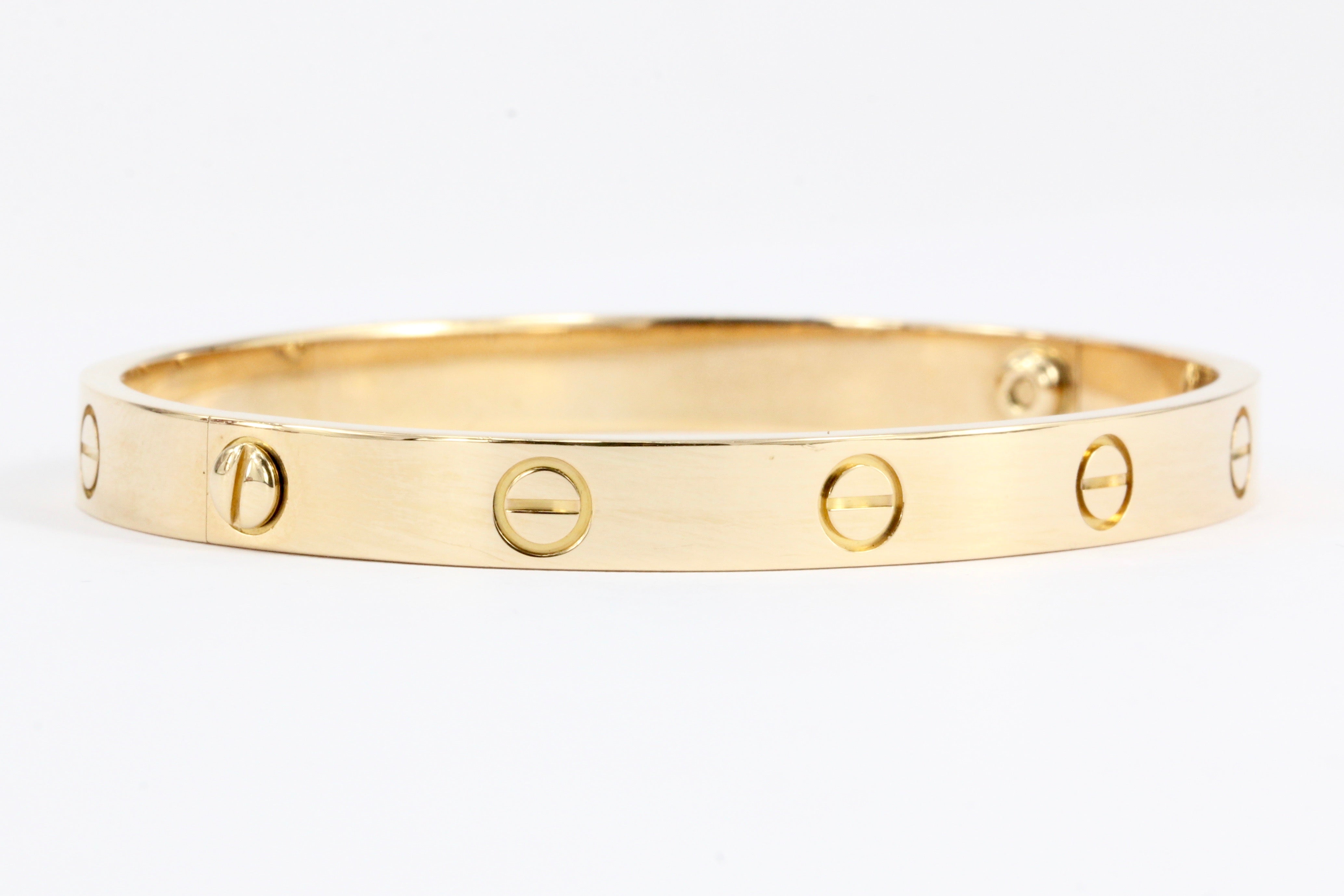 Cartier Love Bracelet Rose Gold Size 17 with Box, Papers & Screwdriver - Queen May