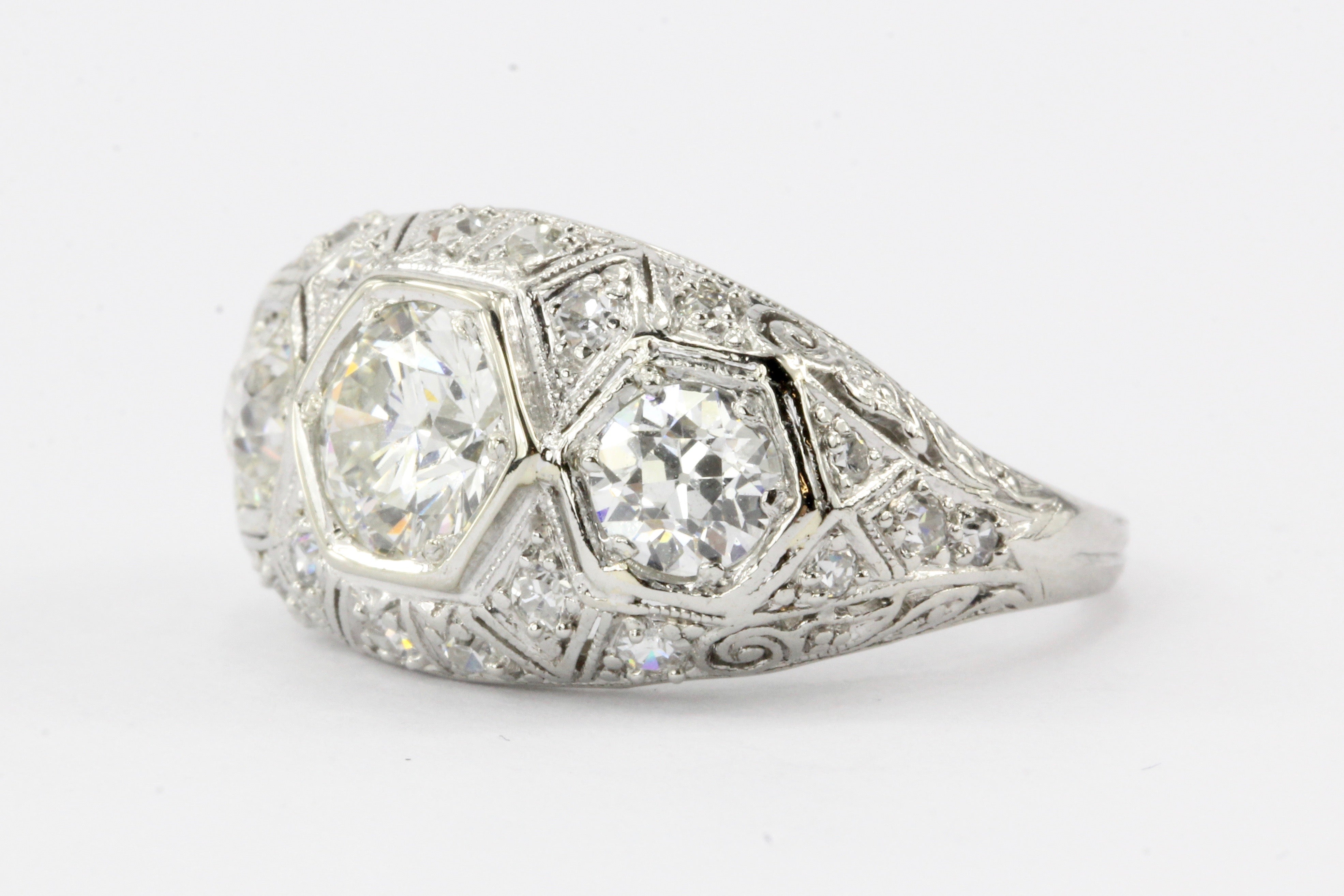 Platinum Art Deco Diamond Ring c.1930's - Queen May