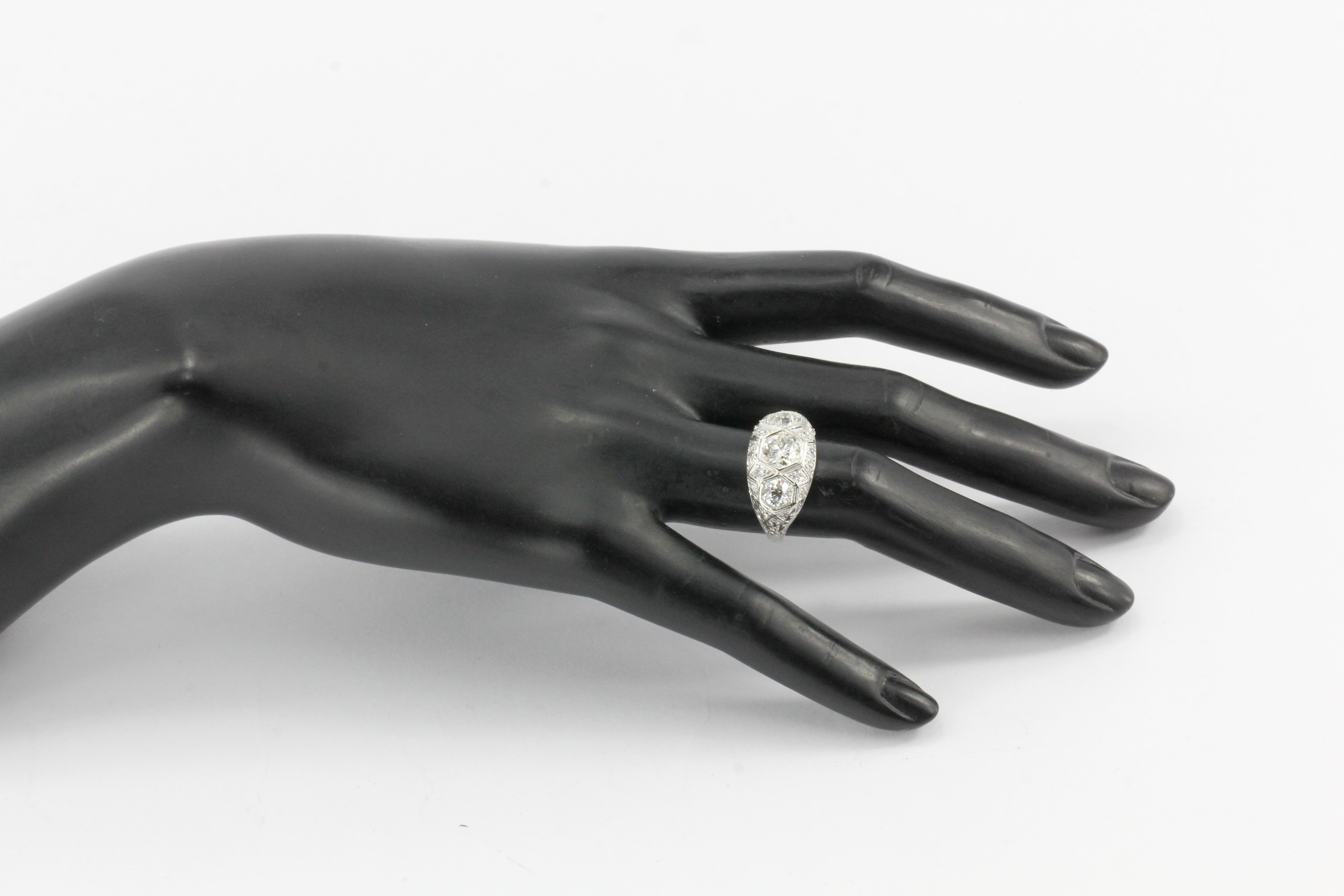 Platinum Art Deco Diamond Ring c.1930's - Queen May