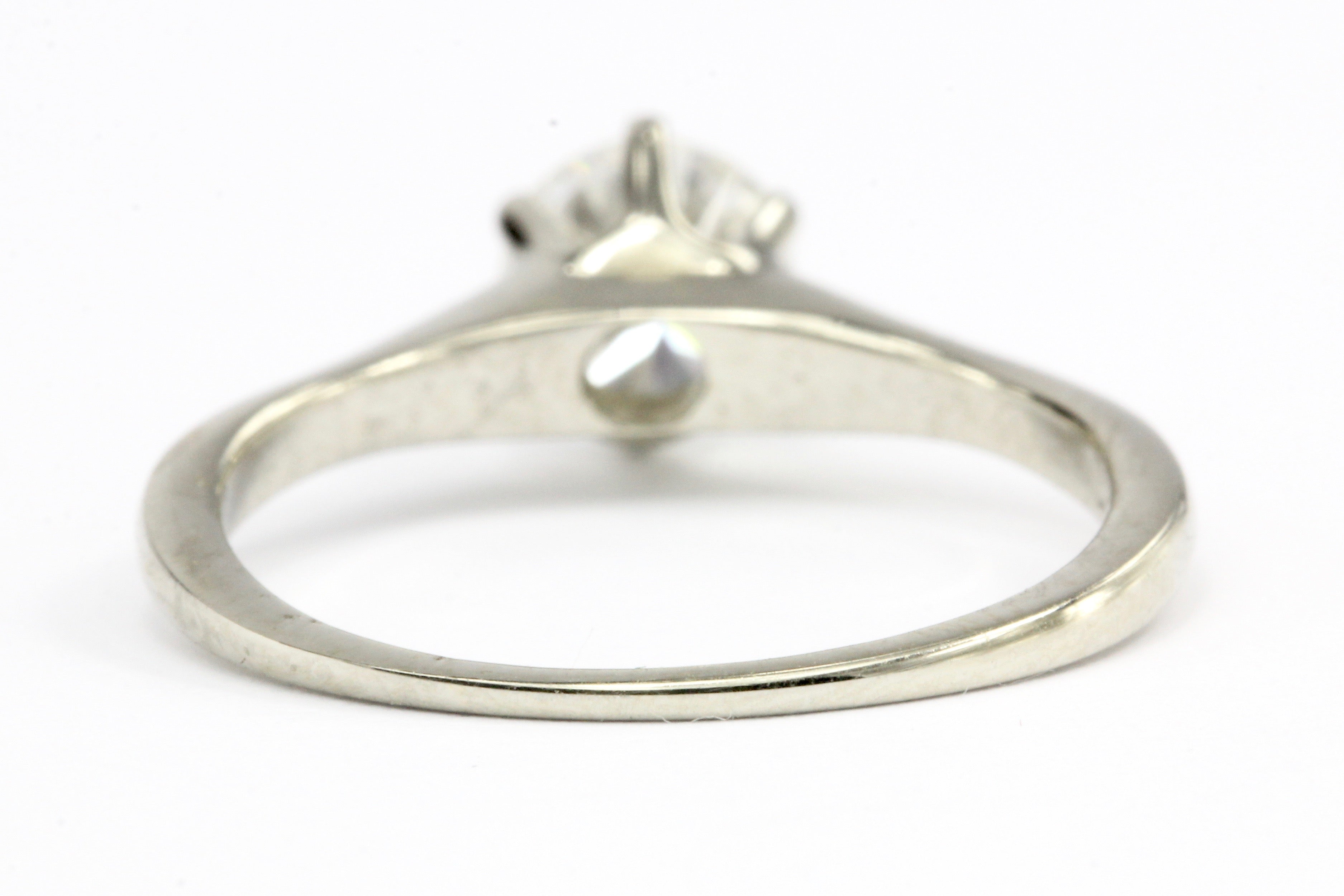 Vintage 14K White Gold .65 Carat Diamond Solitaire Engagement Ring - Queen May