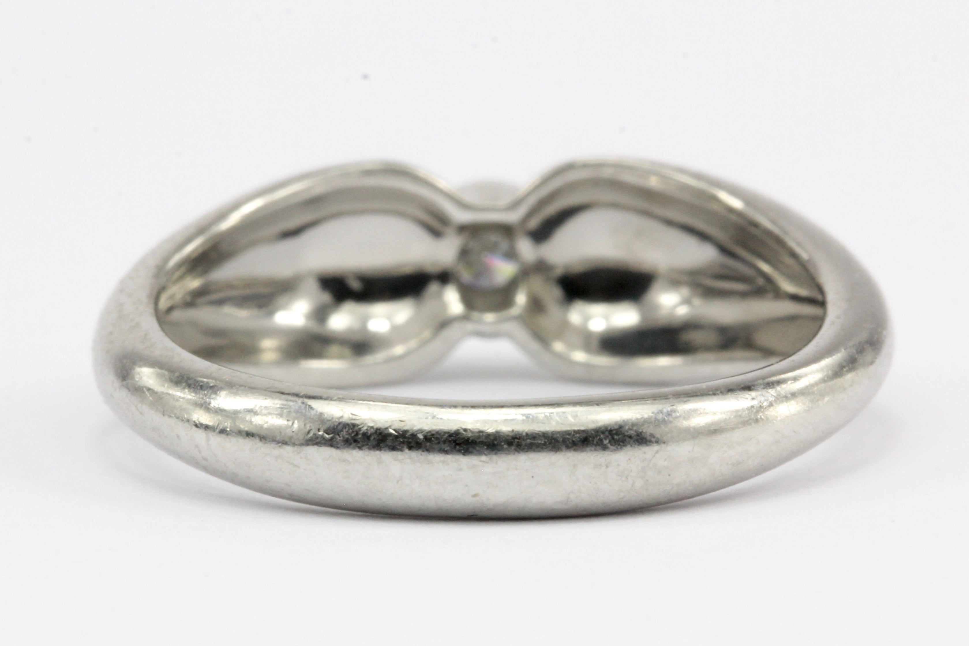 Tiffany & Co Elsa Peretti Platinum Diamond Tear Drop Ring Size 5.25 - Queen May