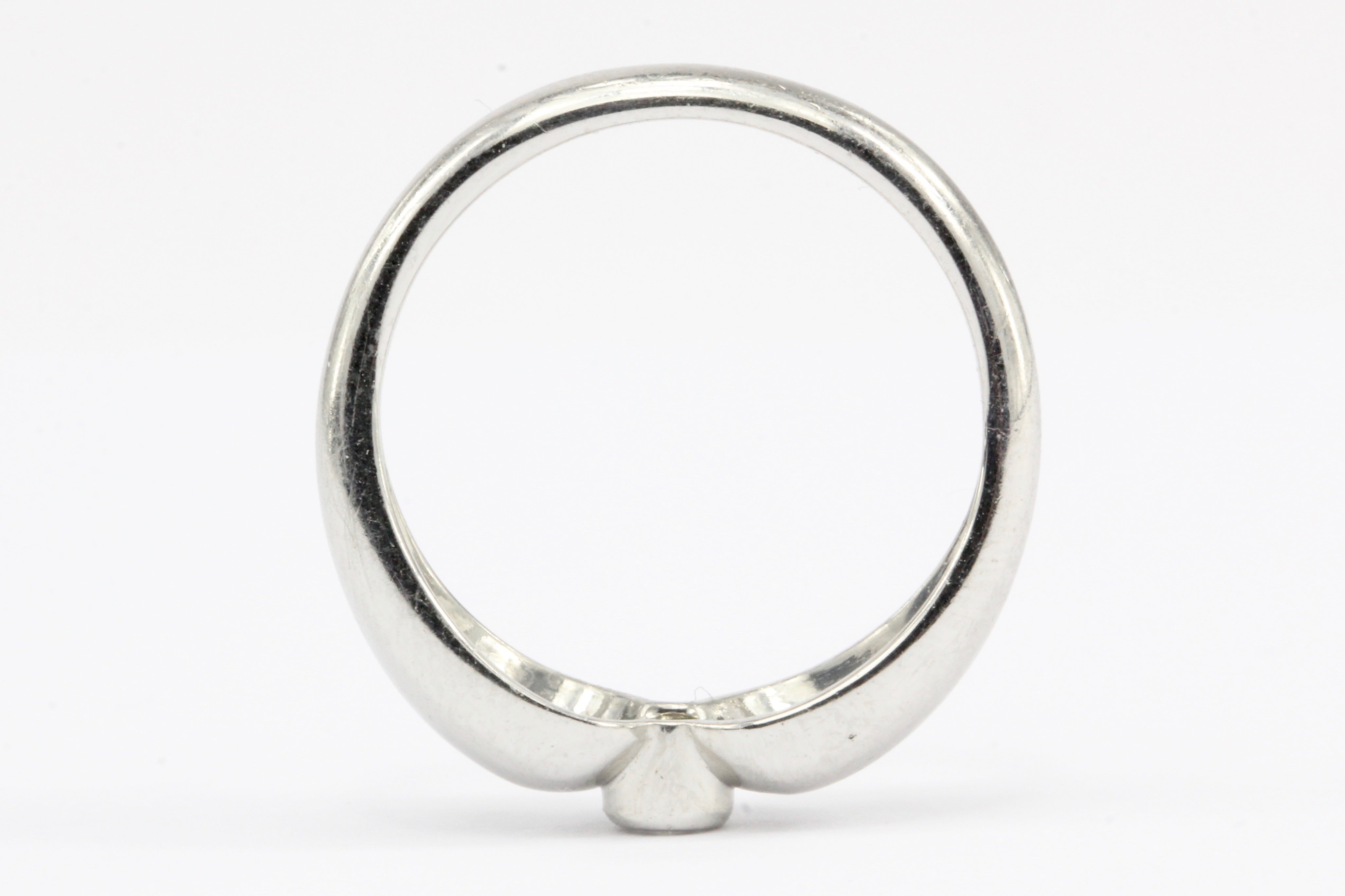 Tiffany & Co Elsa Peretti Platinum Diamond Tear Drop Ring Size 5.25 - Queen May