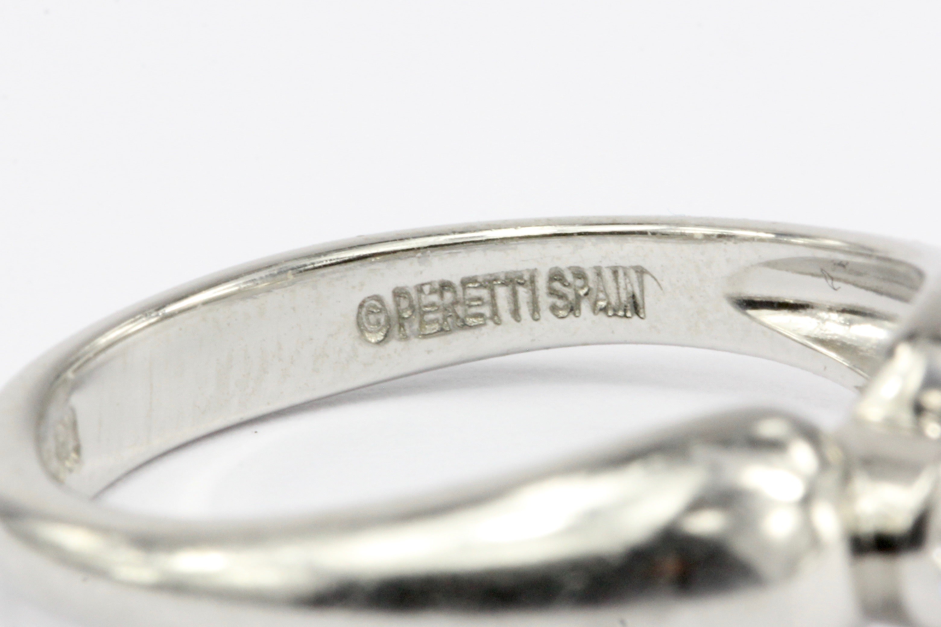 Tiffany & Co Elsa Peretti Platinum Diamond Tear Drop Ring Size 5.25 - Queen May