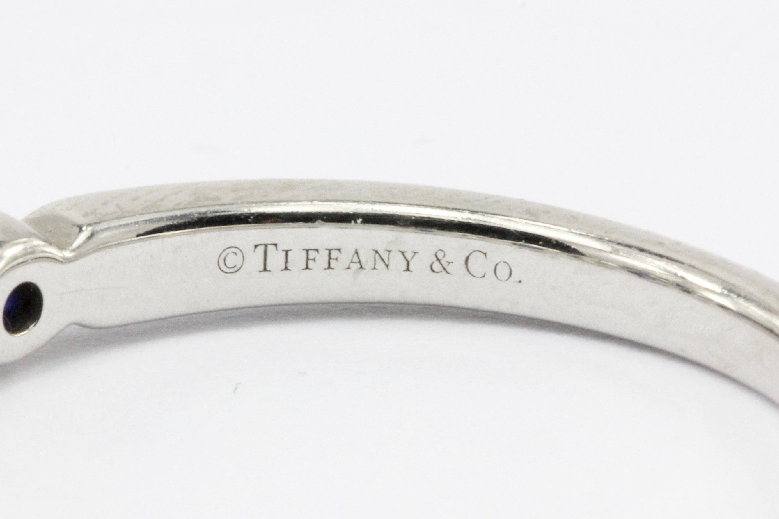 Tiffany & Co Platinum Jazz Sapphire and Diamond Band Ring Size 7.5 - Queen May