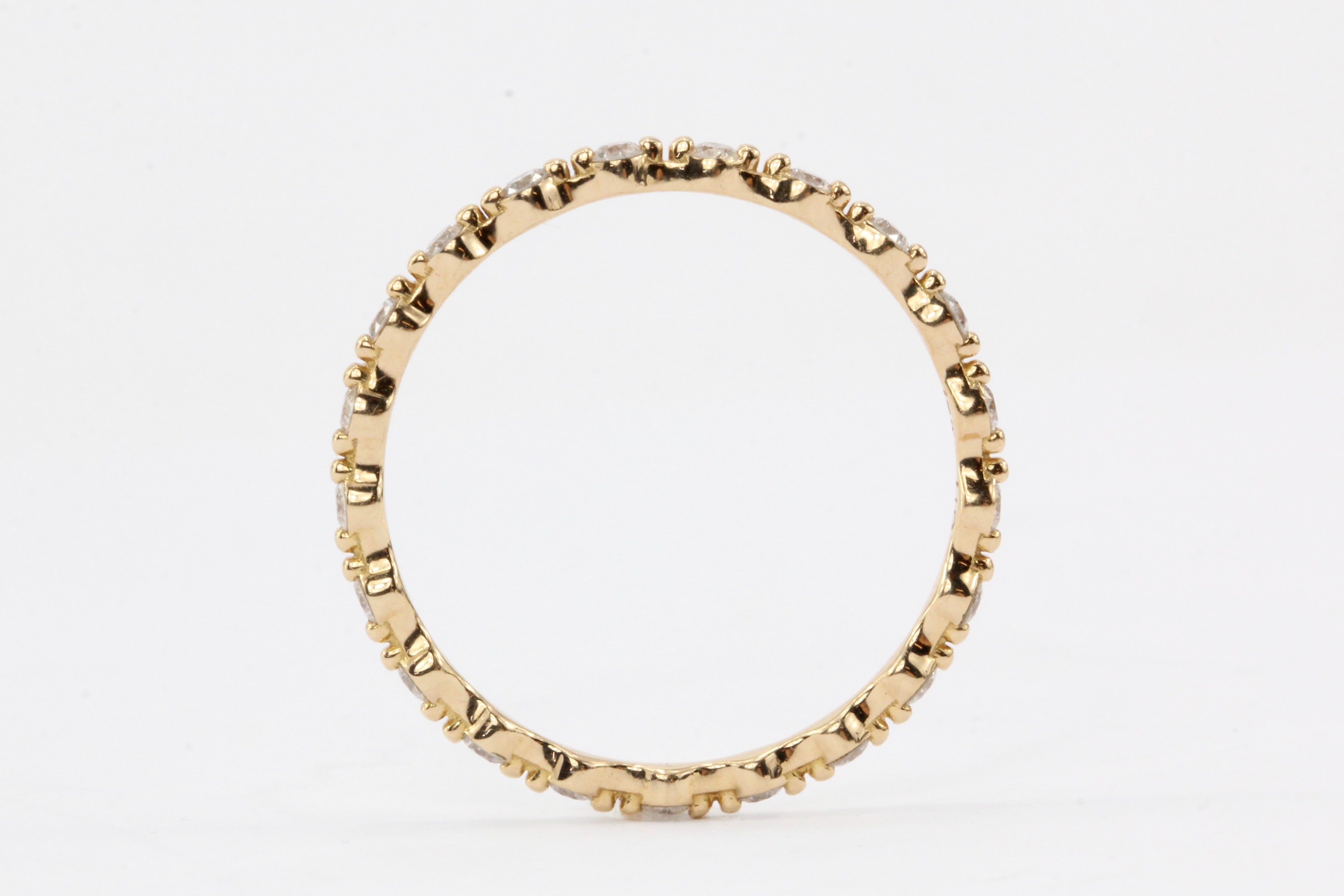 18K Rose Gold .35 CTW Eternity Band - Queen May