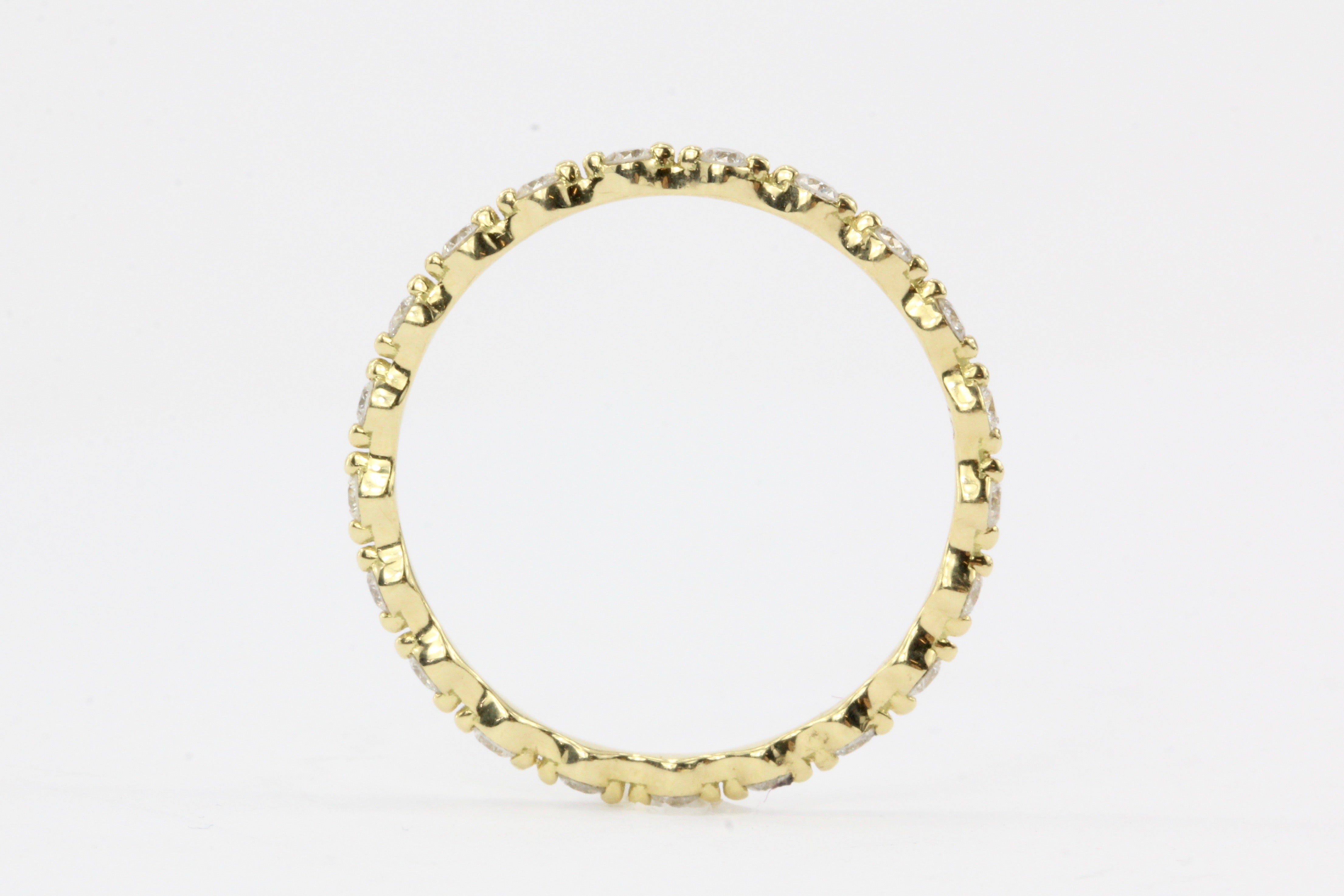 18K Yellow Gold .35 CTW Eternity Band Size 6 - Queen May
