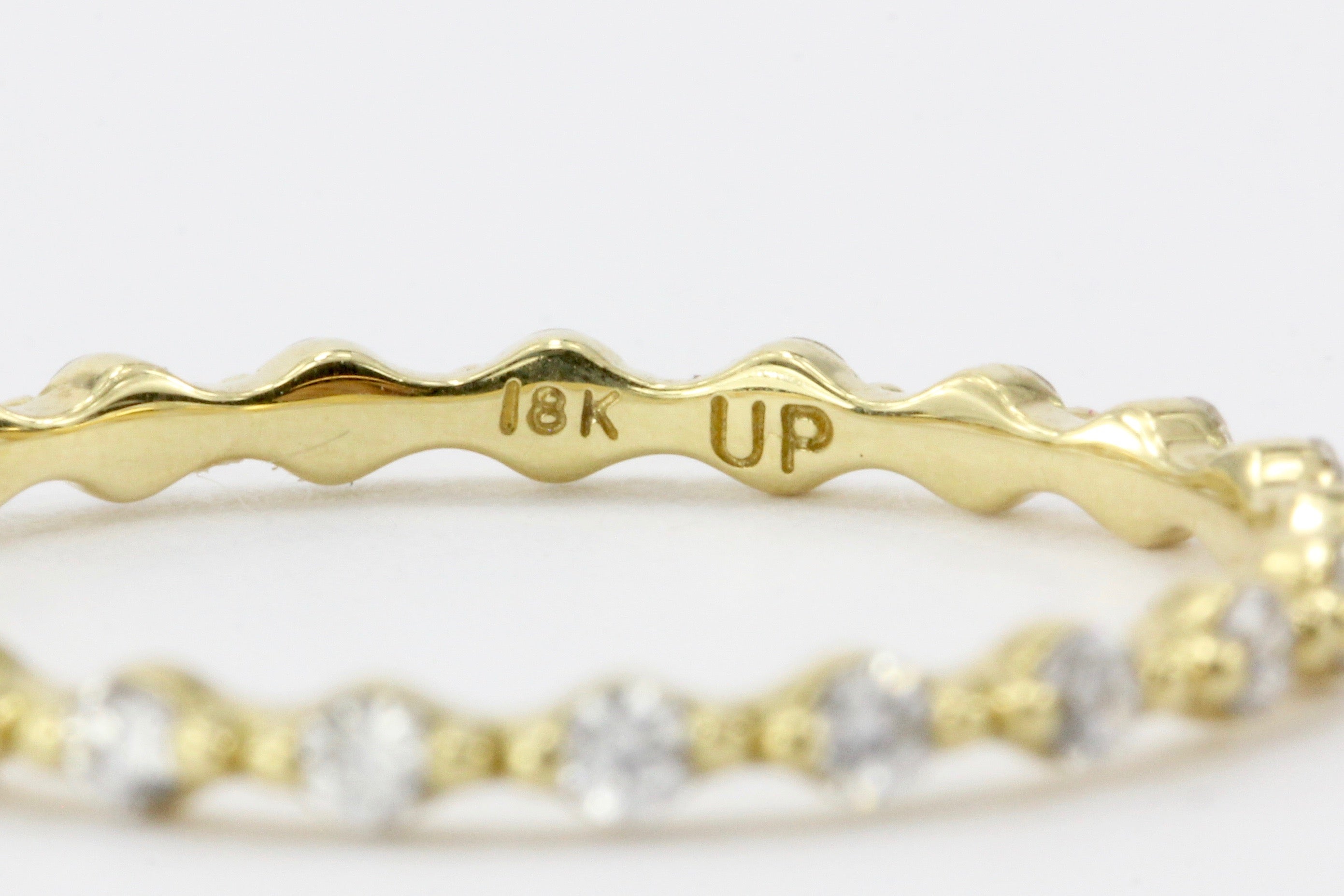 18K Yellow Gold .35 CTW Eternity Band Size 6 - Queen May