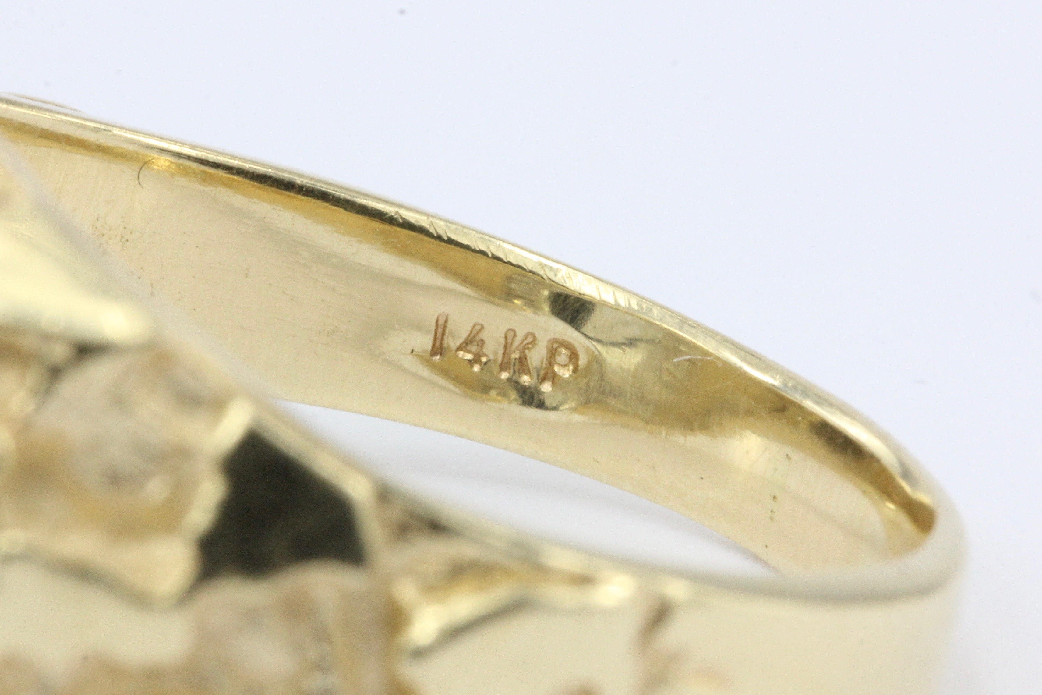 Retro 14K Yellow Gold 1 CTW Diamond Horseshoe Men's Ring Size 11.25 - Queen May