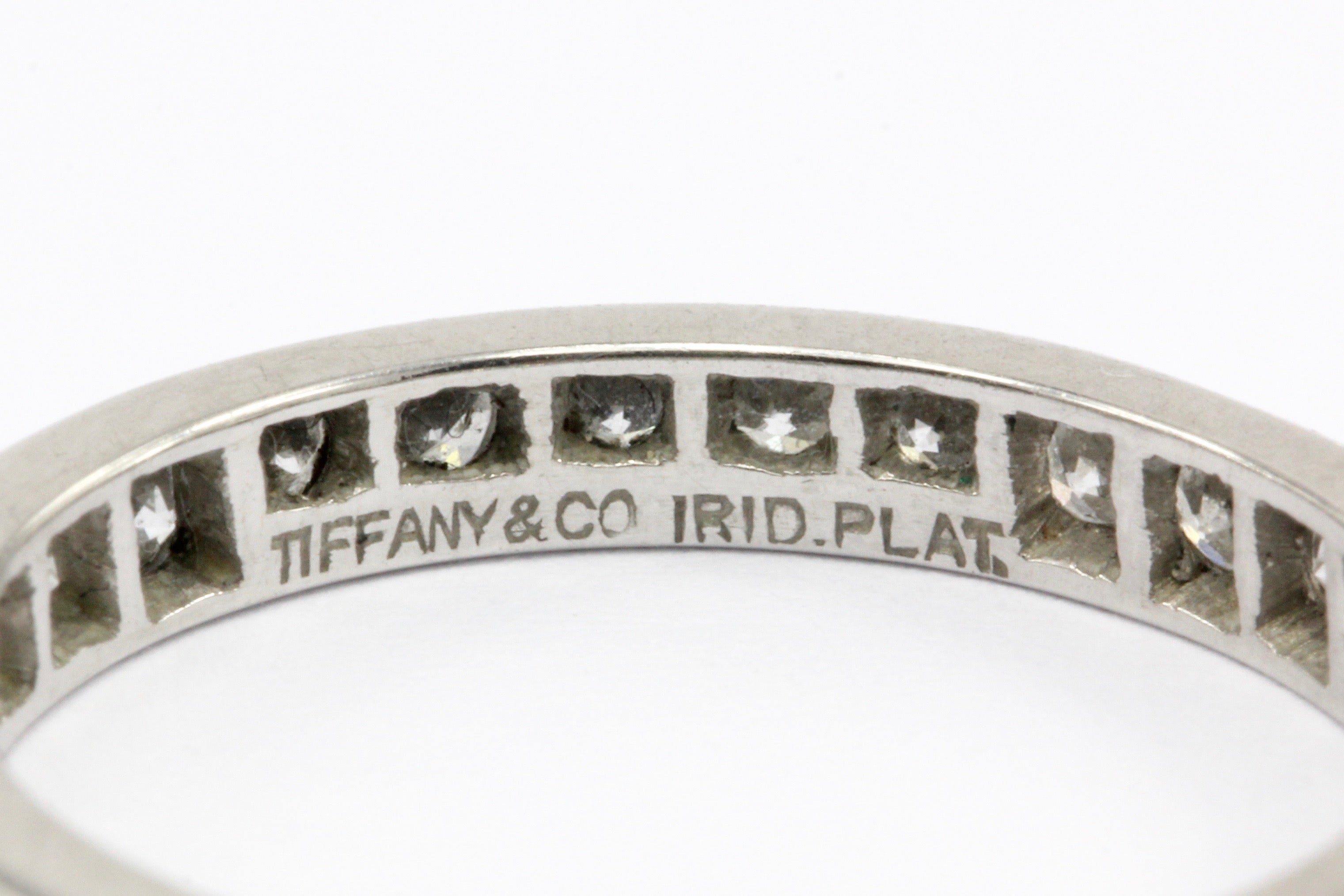 Tiffany & Co Platinum Diamond Eternity Band Size 6.5 Circa 1950s - Queen May