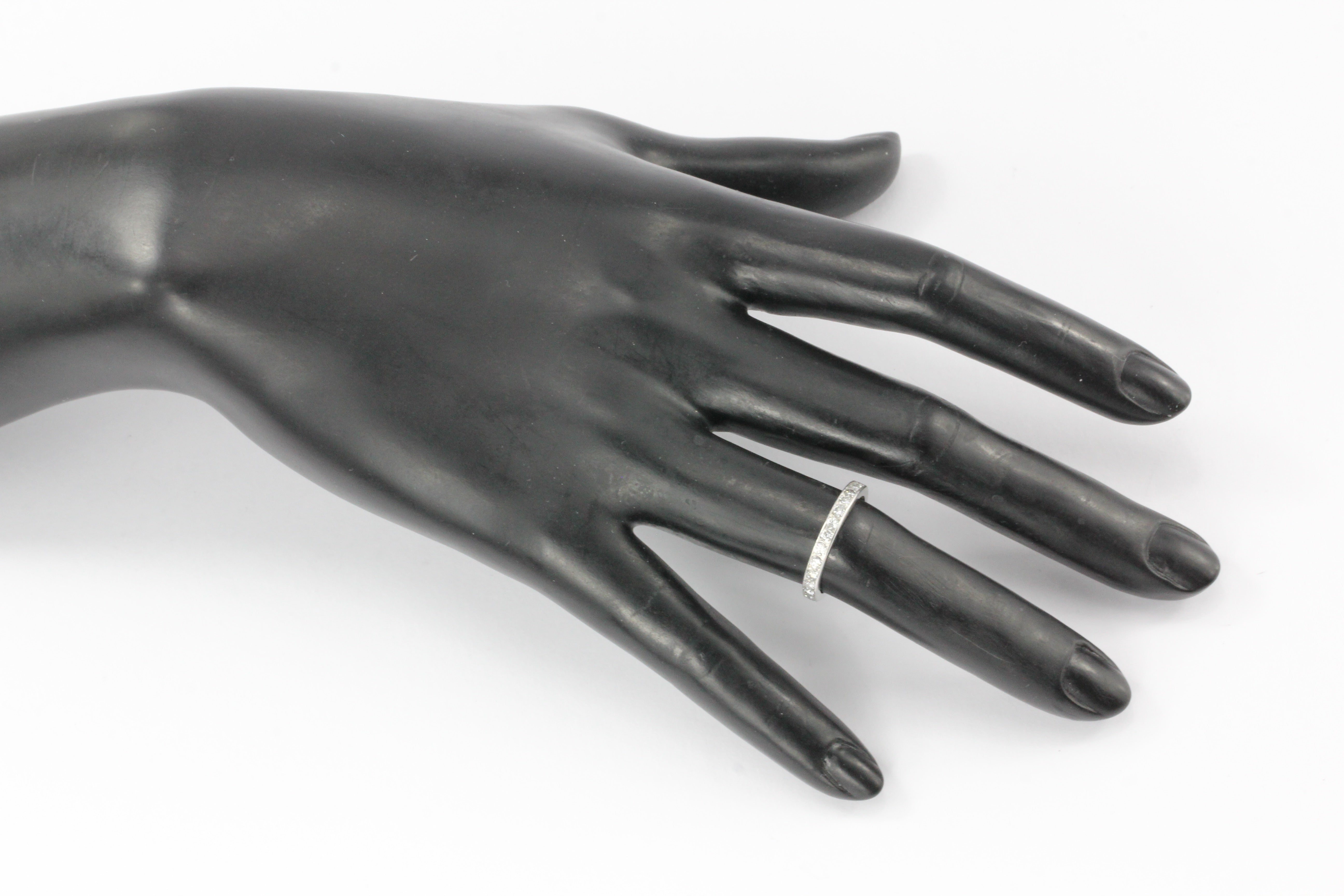 Tiffany & Co Platinum Diamond Eternity Band Size 6.5 Circa 1950s - Queen May