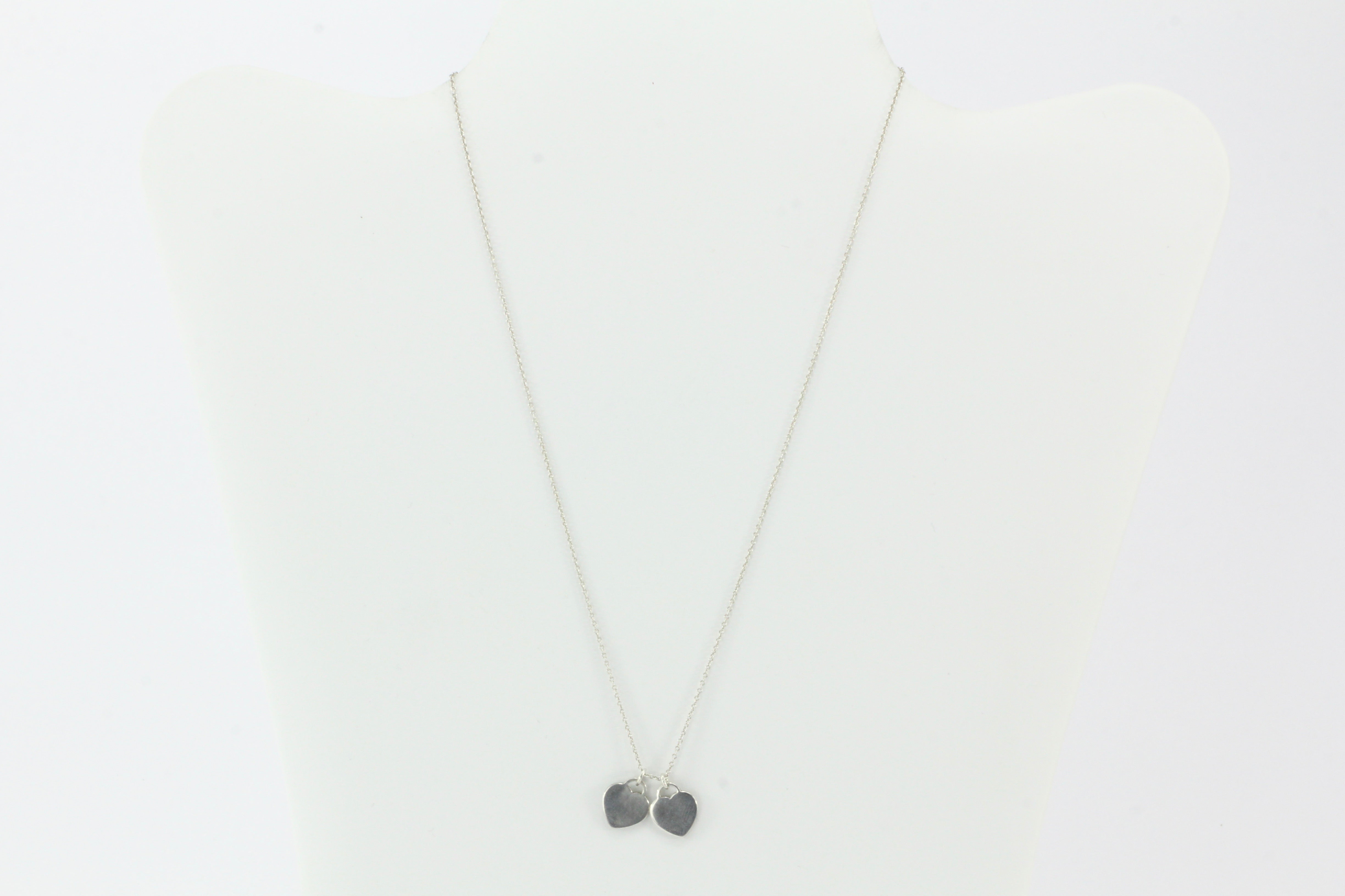 Tiffany & Co. Enamel Sterling Silver Heart Pendant Necklace - Queen May