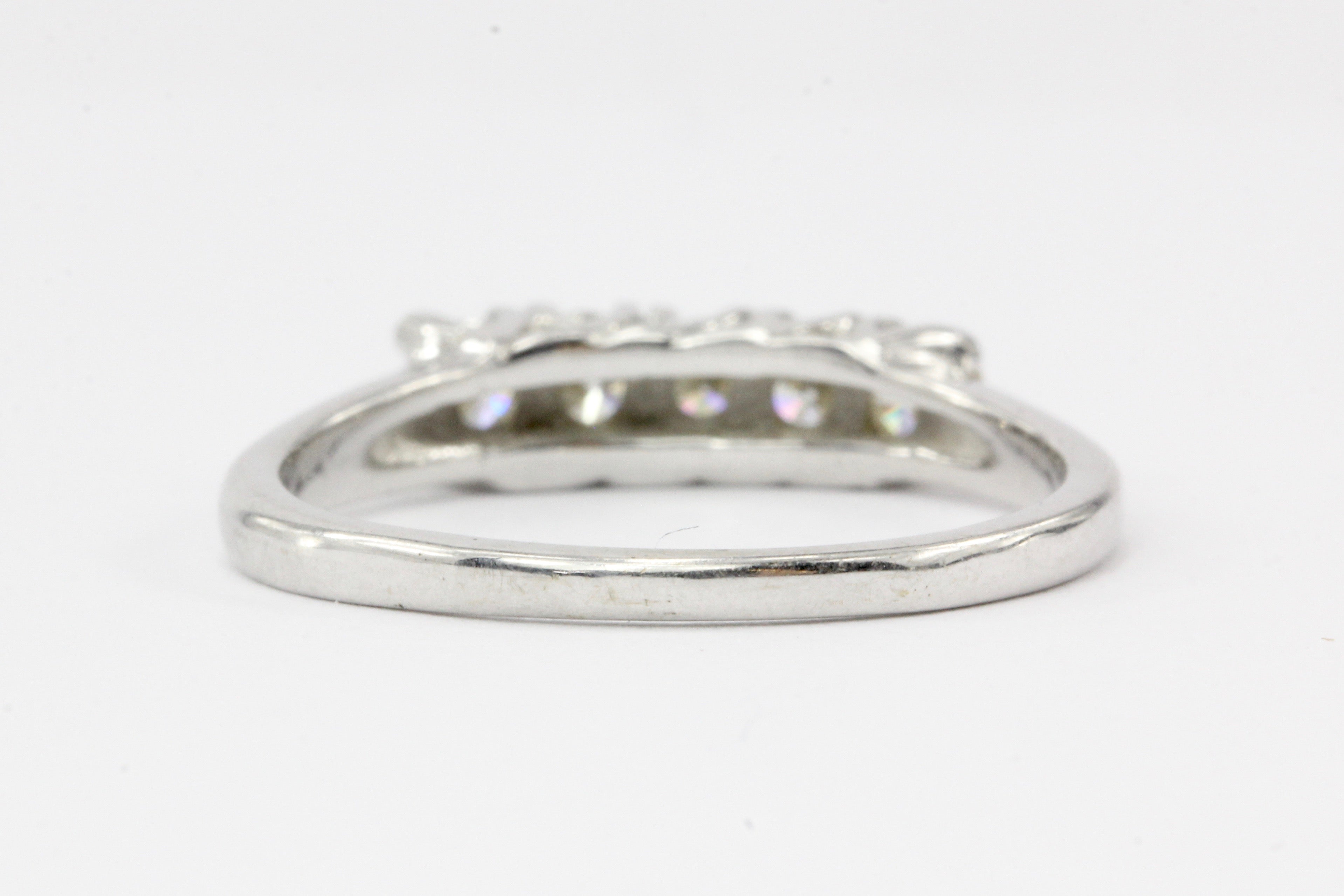 14K White Gold .55 CTW Diamond Band - Queen May