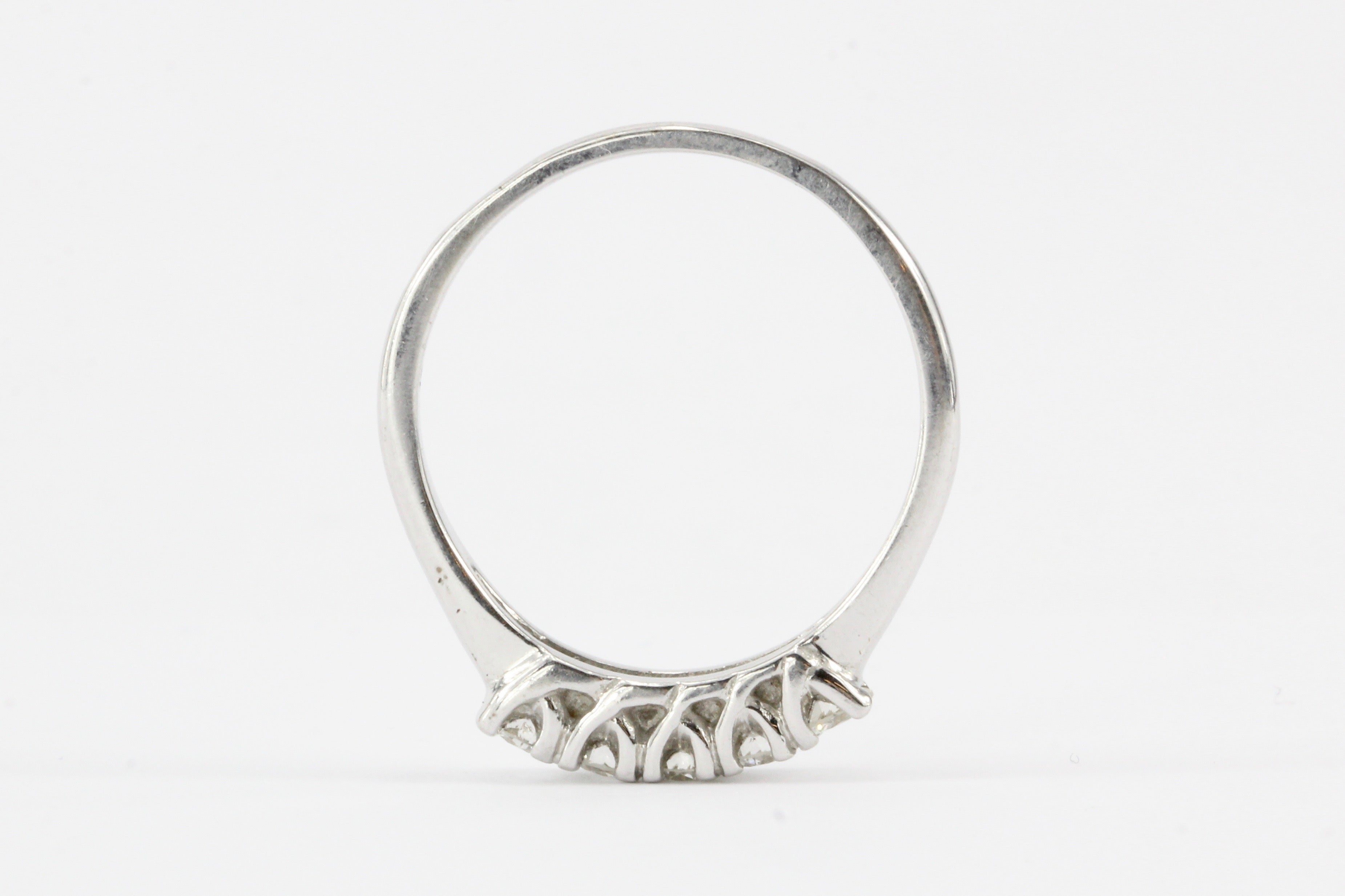 14K White Gold .55 CTW Diamond Band - Queen May