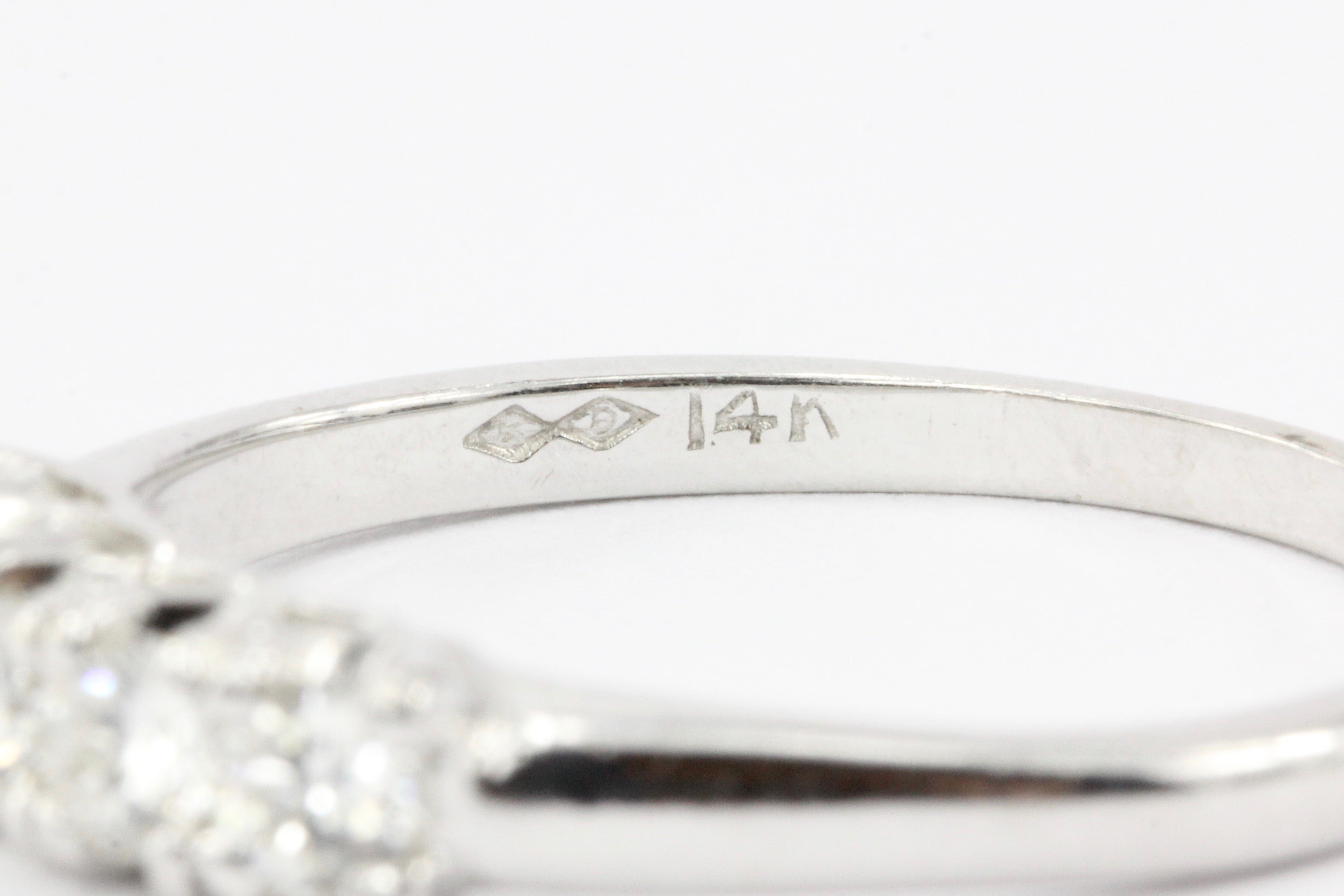 14K White Gold .55 CTW Diamond Band - Queen May