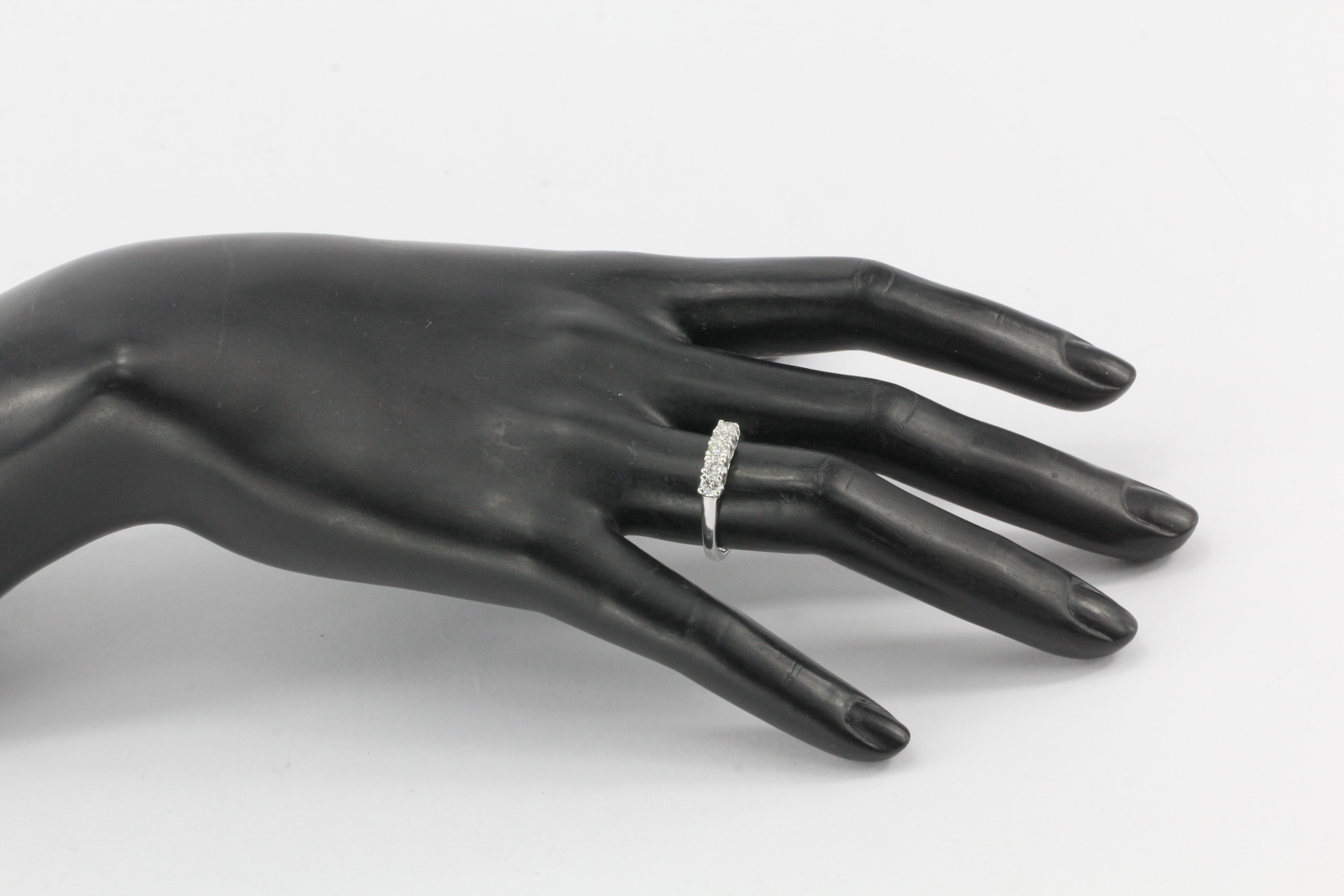 14K White Gold .55 CTW Diamond Band - Queen May