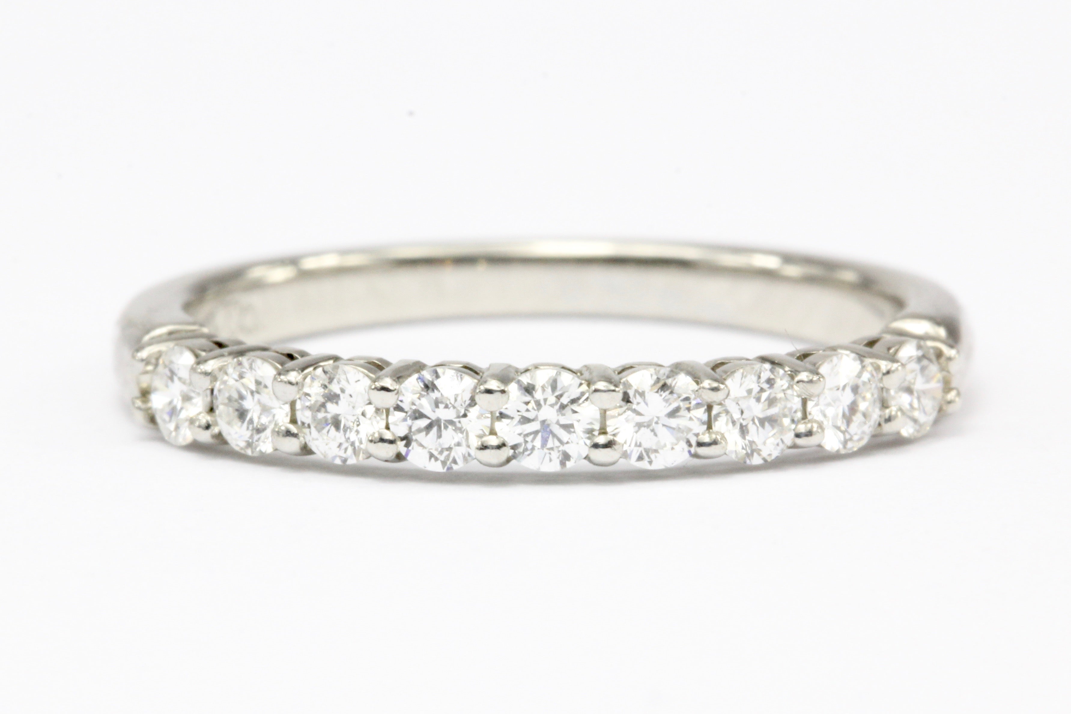 Tiffany & Co Platinum Embrace Diamond Half Band Ring Size 4 - Queen May