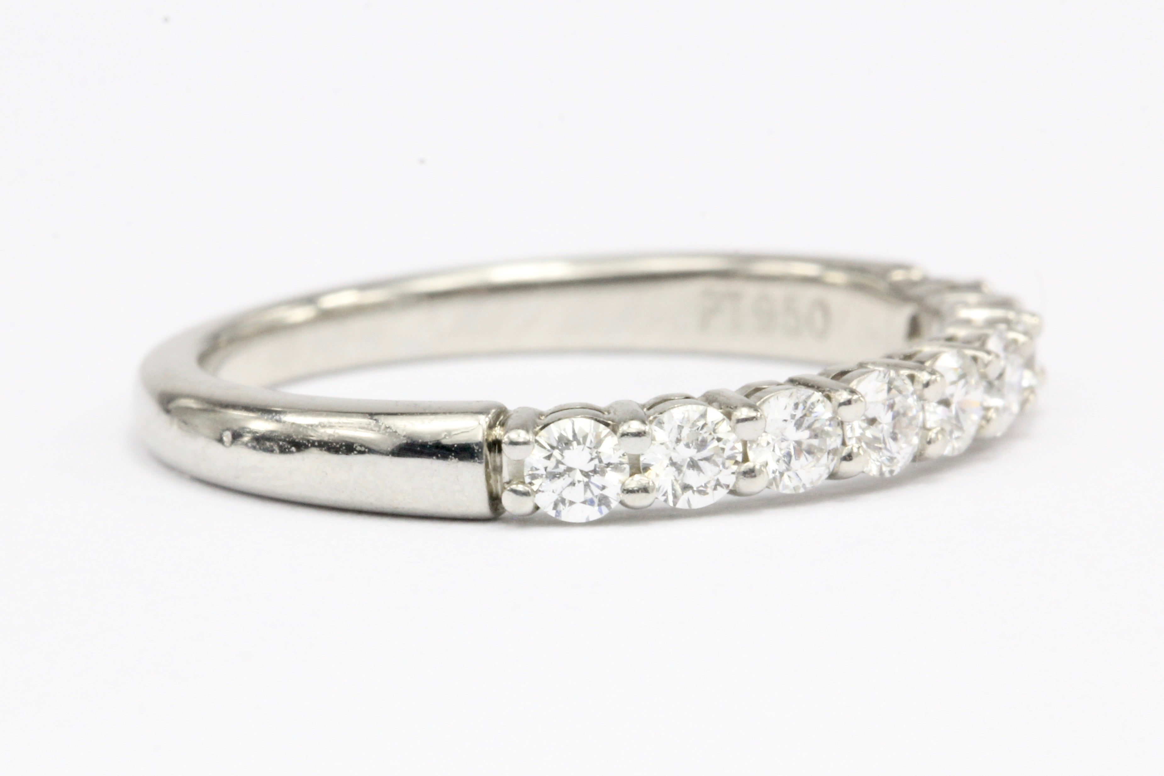Tiffany & Co Platinum Embrace Diamond Half Band Ring Size 4 - Queen May