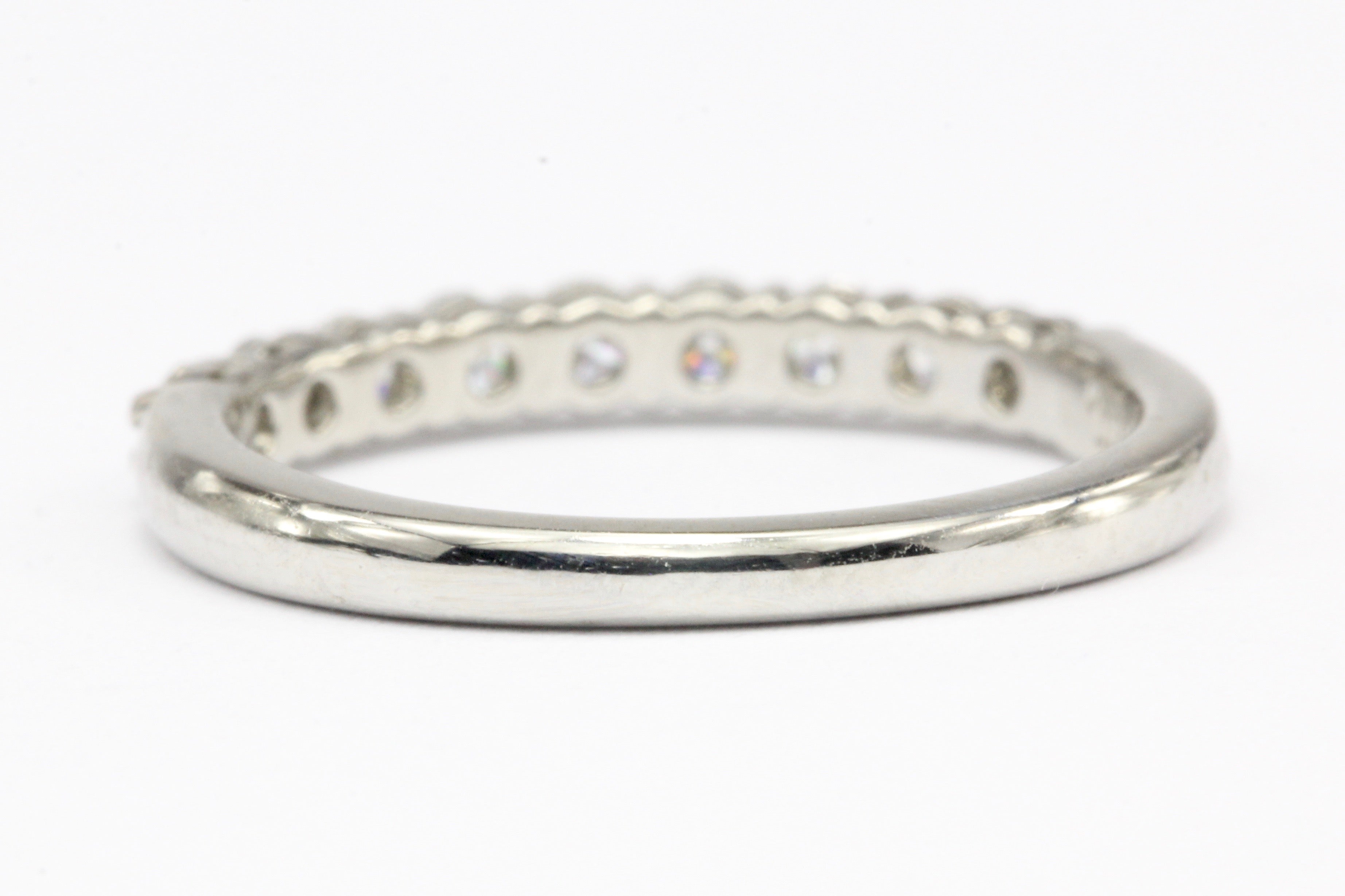 Tiffany & Co Platinum Embrace Diamond Half Band Ring Size 4 - Queen May