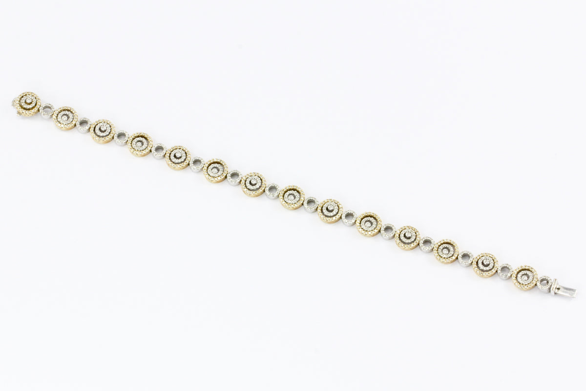 14K Yellow & White Gold Diamond Bracelet - Queen May
