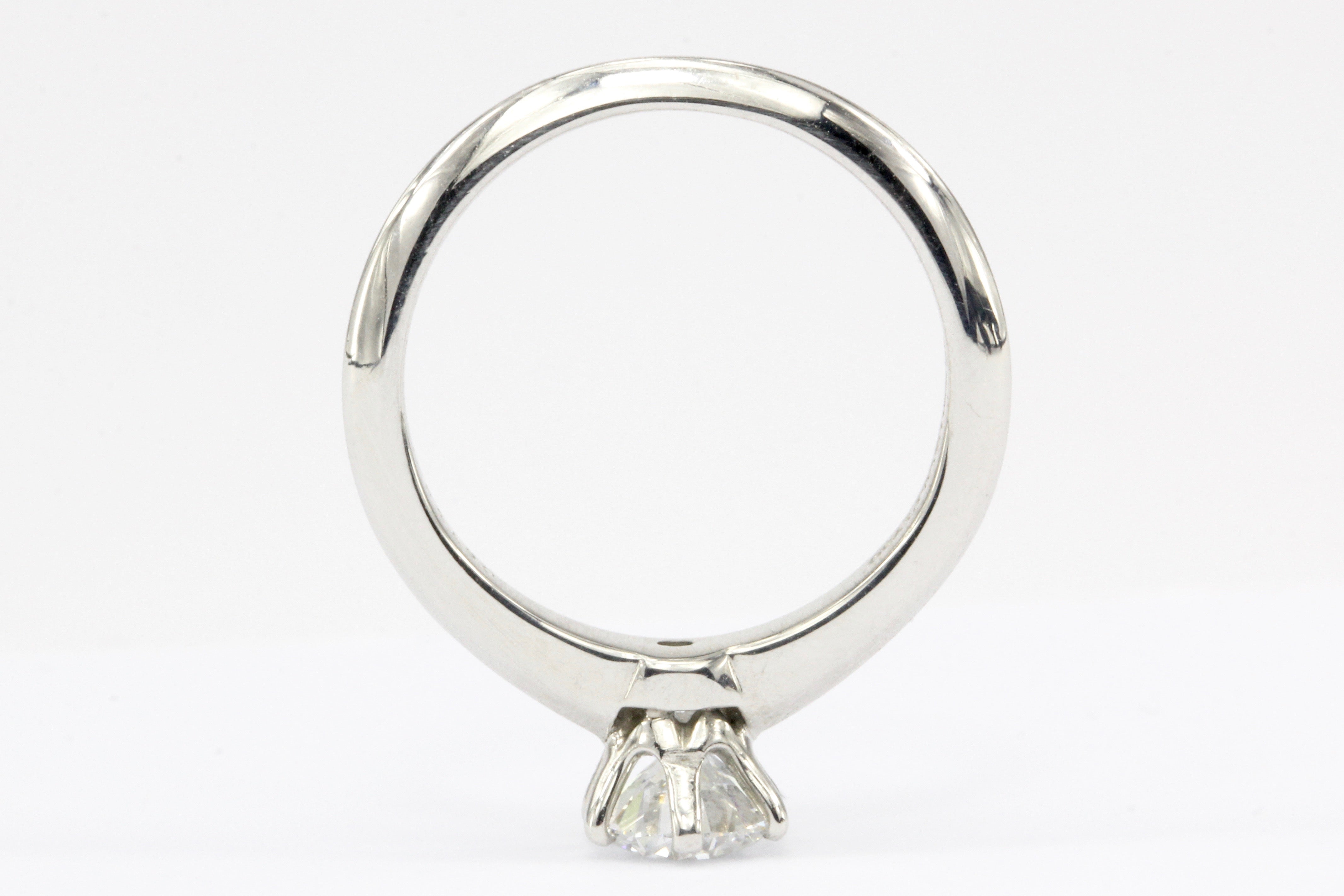 Tiffany & Co Platinum .58 Carat Diamond Solitaire Ring Size 4 - Queen May