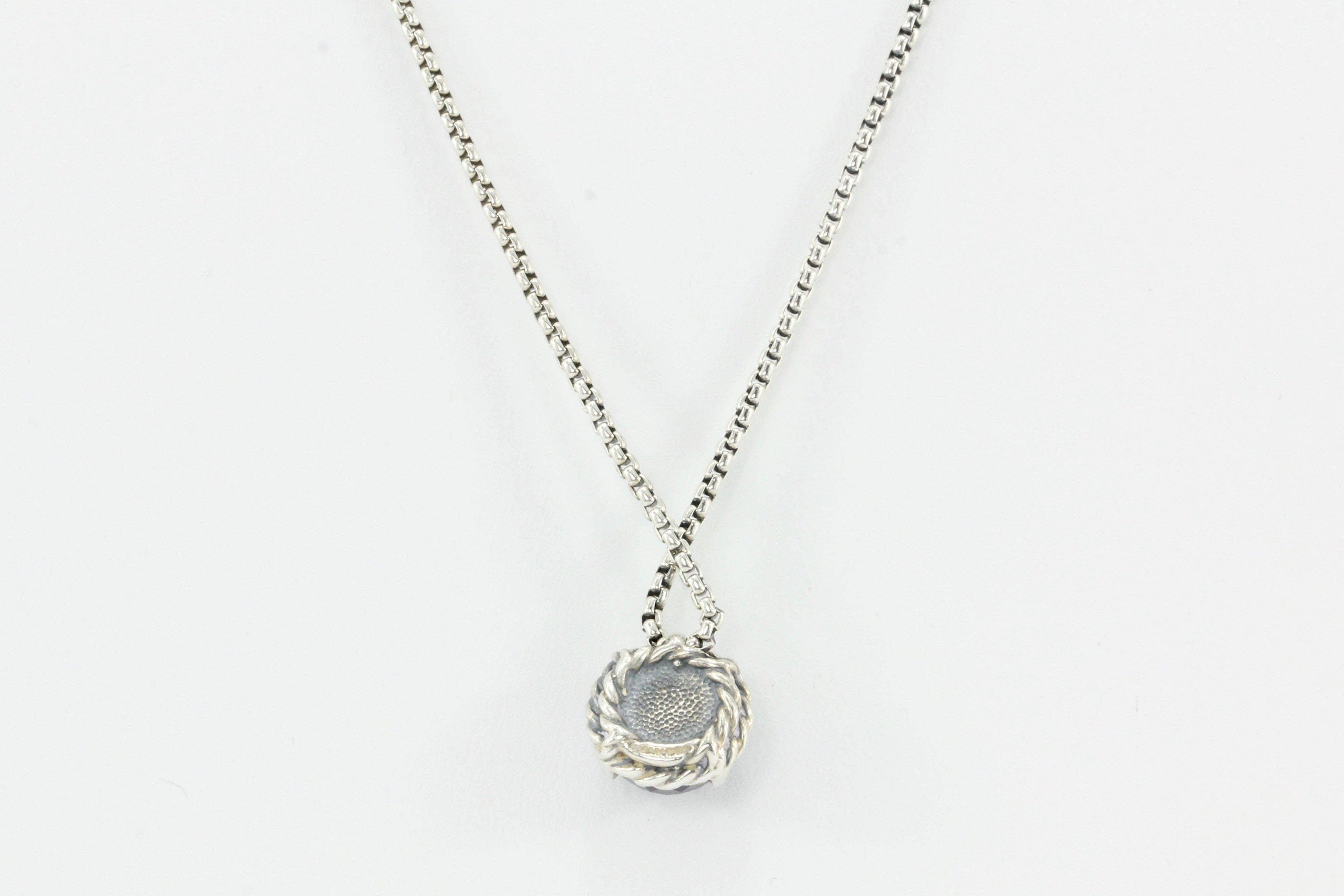 David Yurman Sterling Silver Amethyst Pendant Necklace - Queen May