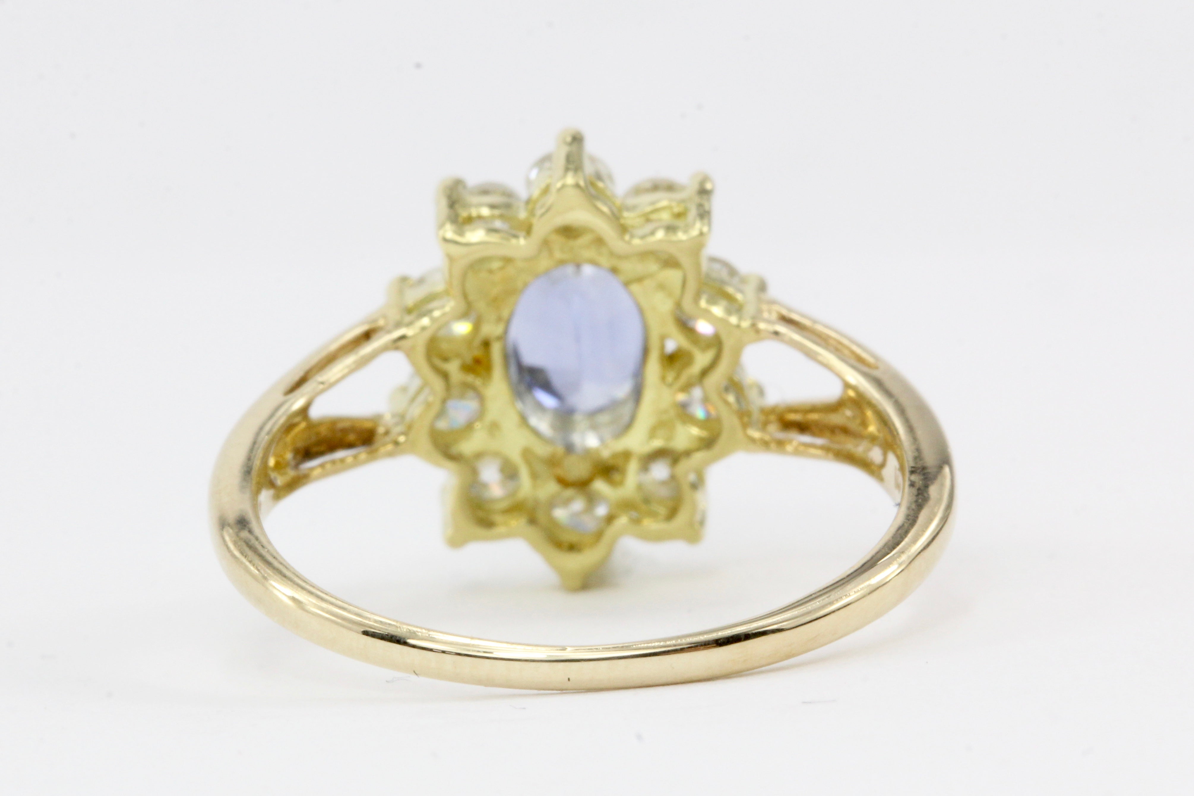 14K & 18K Natural Sapphire 1 Carat Diamond Ring - Queen May