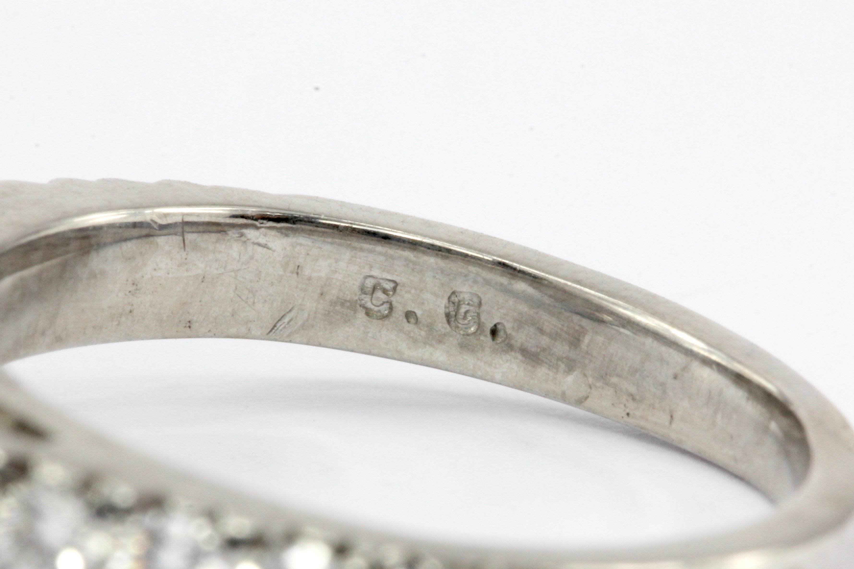 18K White Gold GIA 2.59 CT Diamond Engagement Ring Size 5 - Queen May