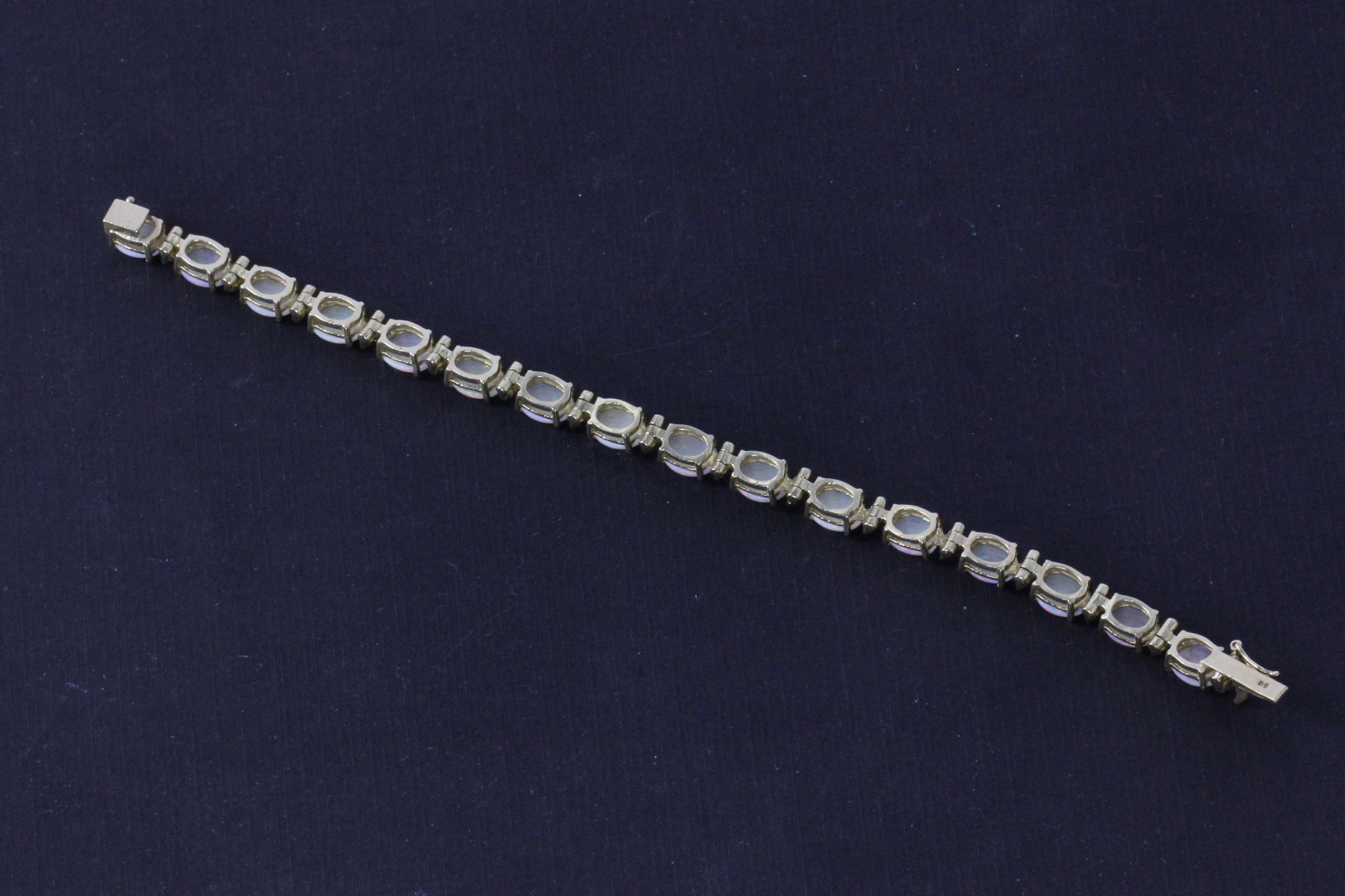 14K Yellow Gold 12 CTW Opal and Diamond Bracelet - Queen May