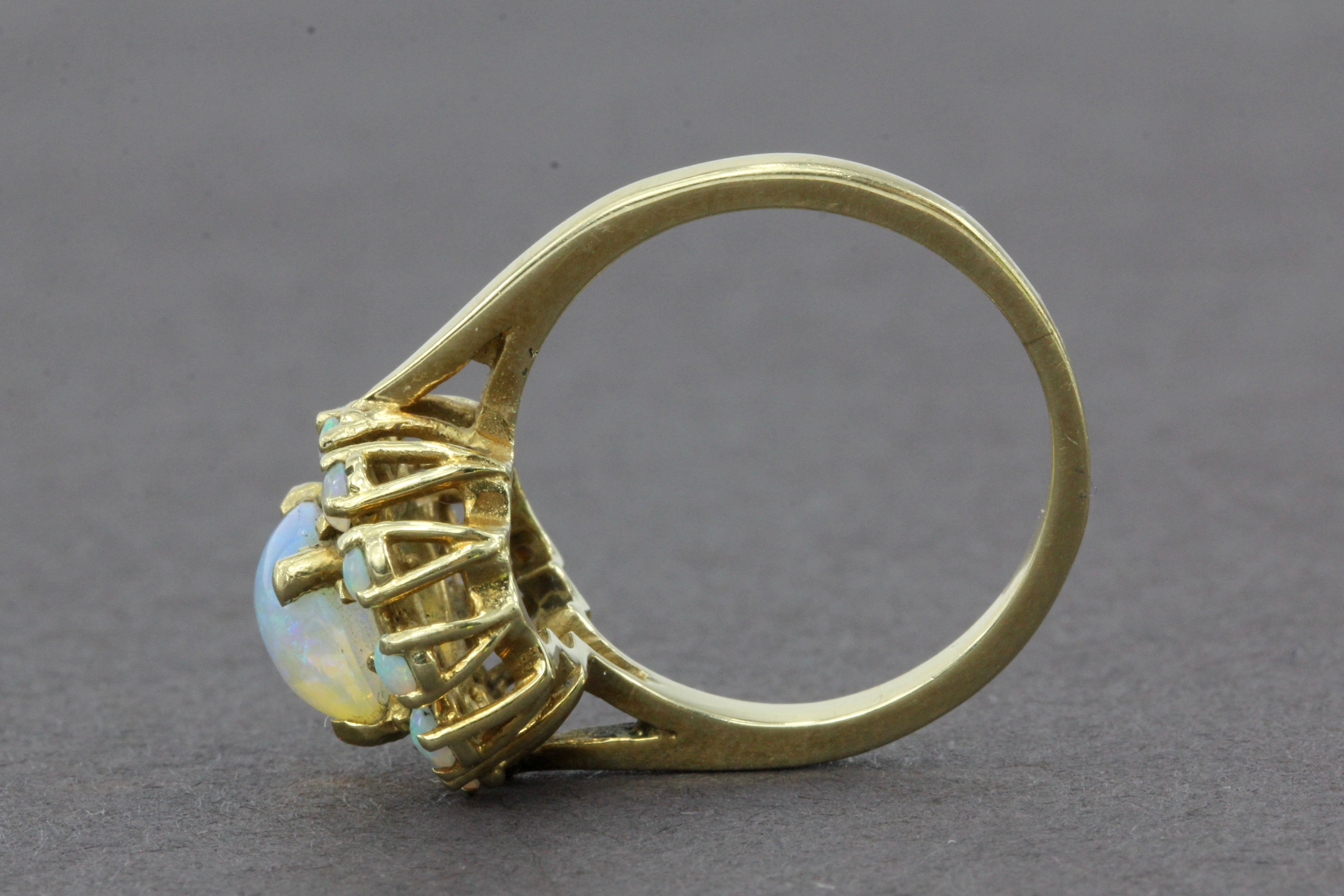 14K 1.06 Carat Cabochon Opal Ring - Queen May