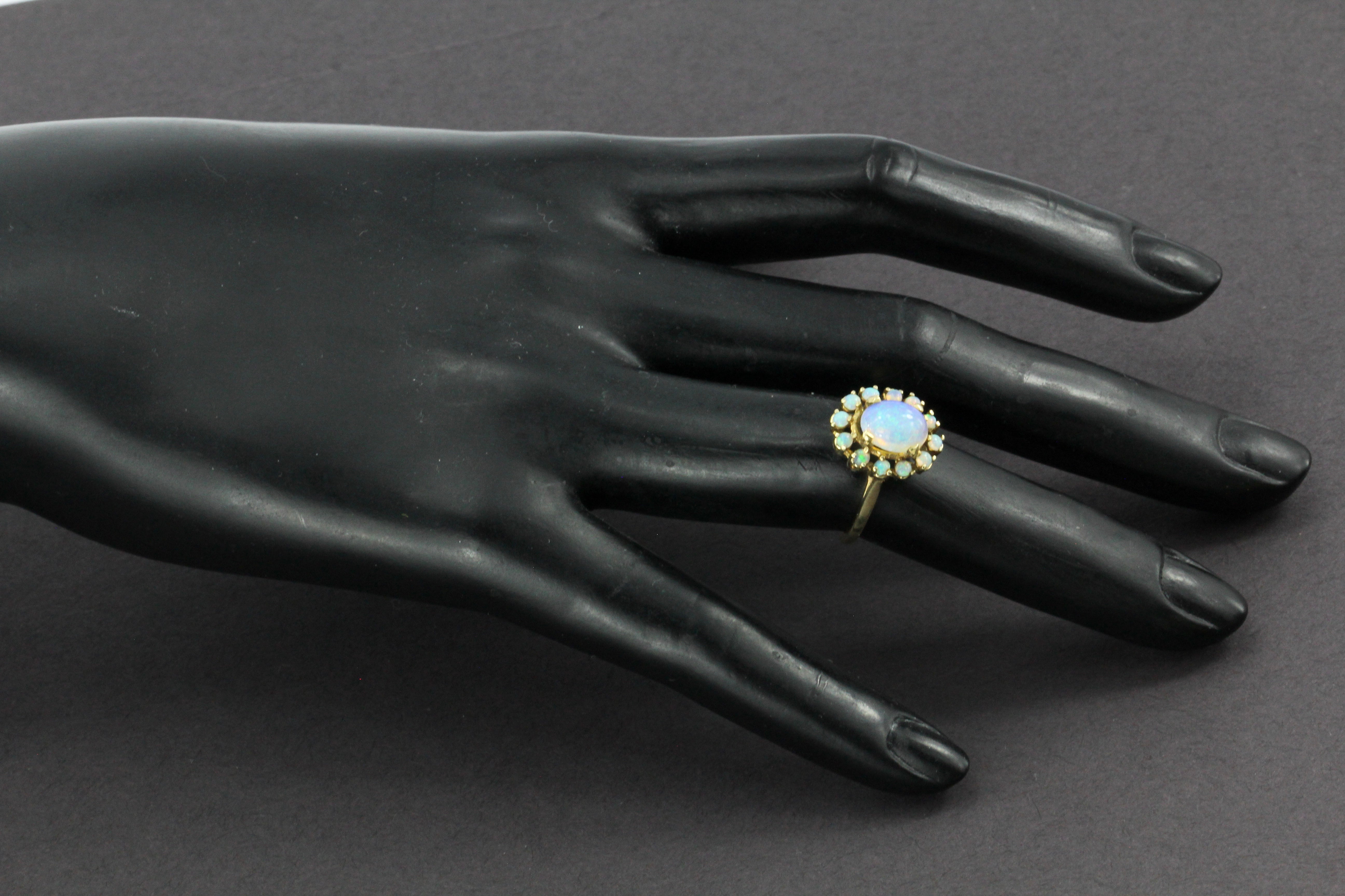 14K 1.06 Carat Cabochon Opal Ring - Queen May