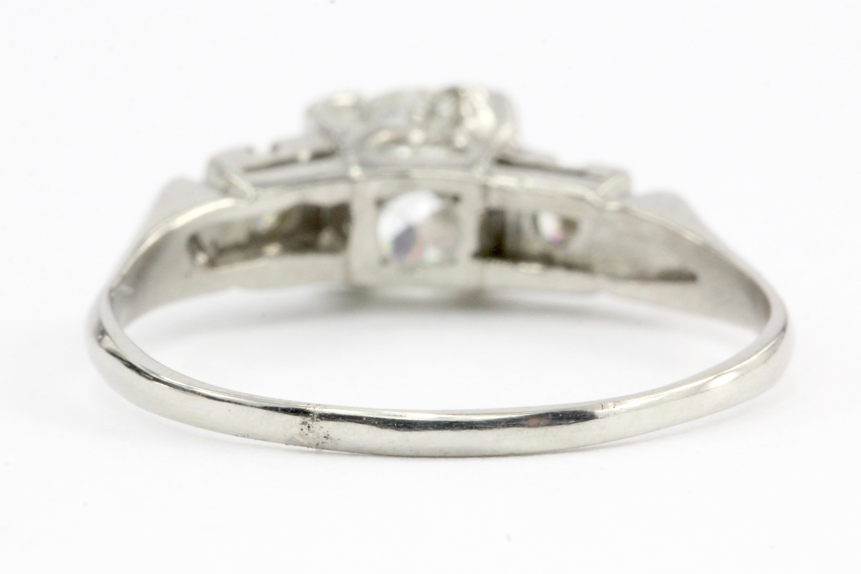 Art Deco Platinum Old European Cut Diamond Engagement Ring c.1930's - Queen May