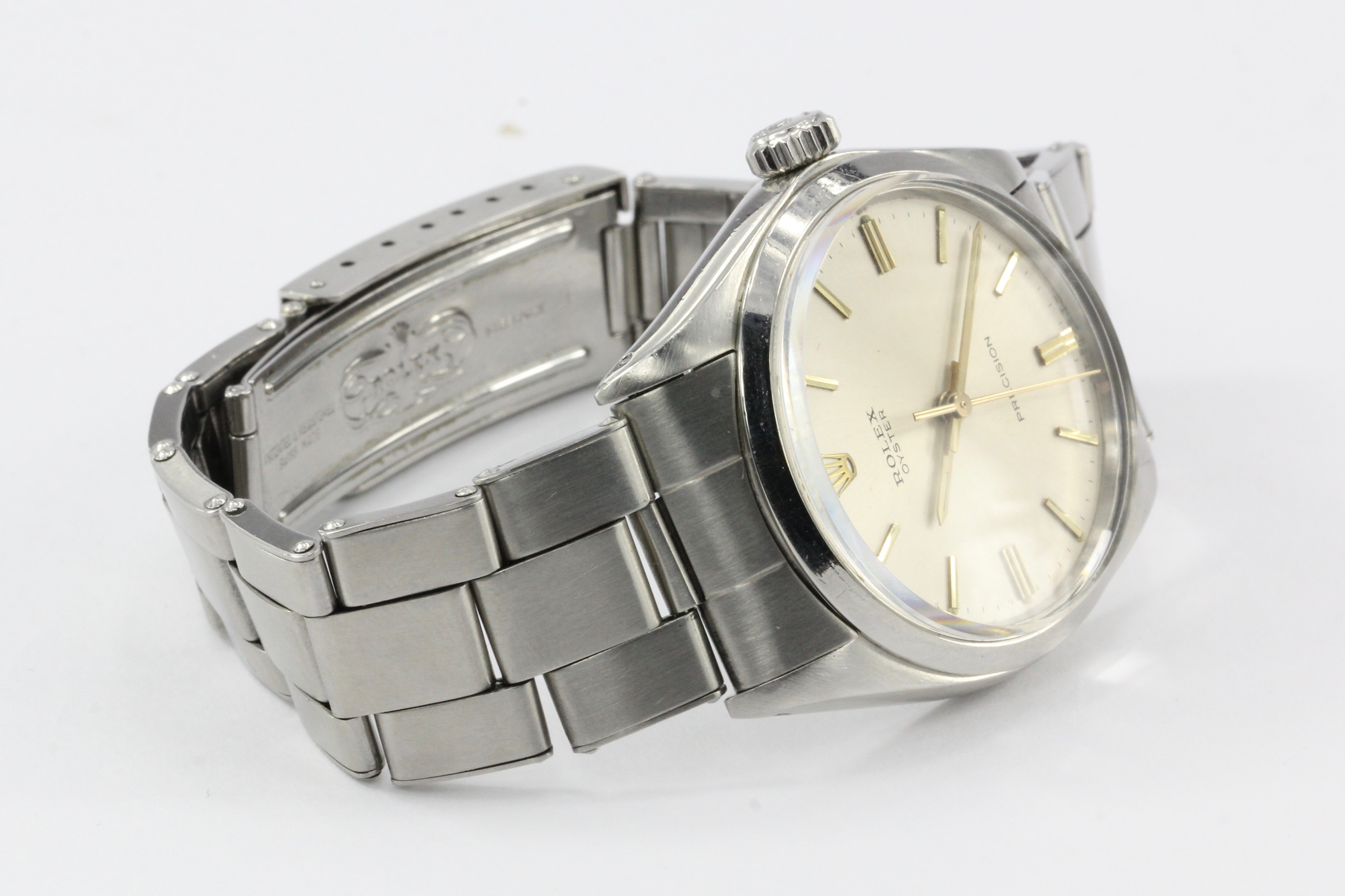 Rolex Oyster Precision 34mm 6426 Movement Stainless Mens Watch c.1964 - Queen May