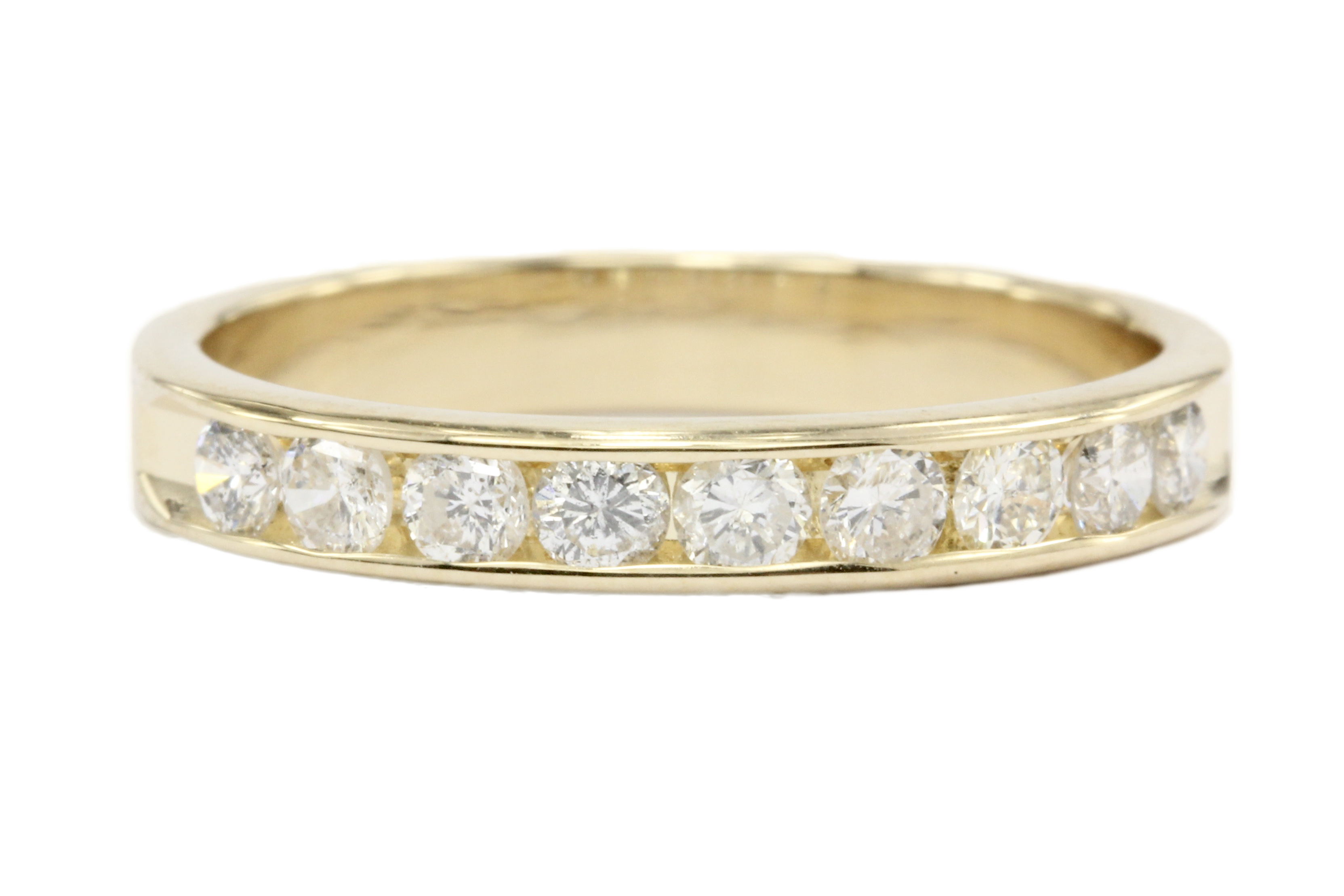 14K Gold 1/2 Carat Diamond Eternity Band Ring Size 6.75 - Queen May