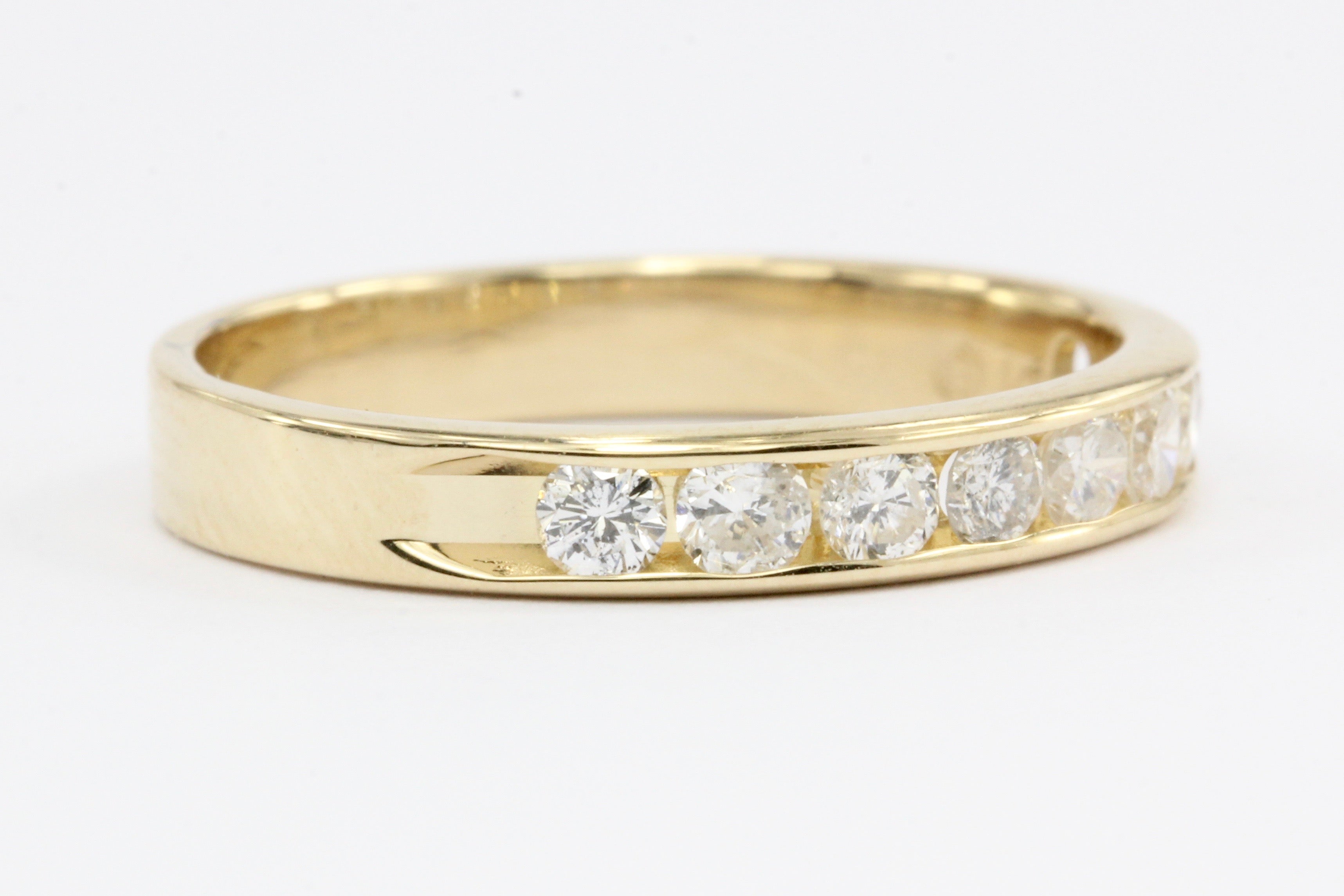 14K Gold 1/2 Carat Diamond Eternity Band Ring Size 6.75 - Queen May