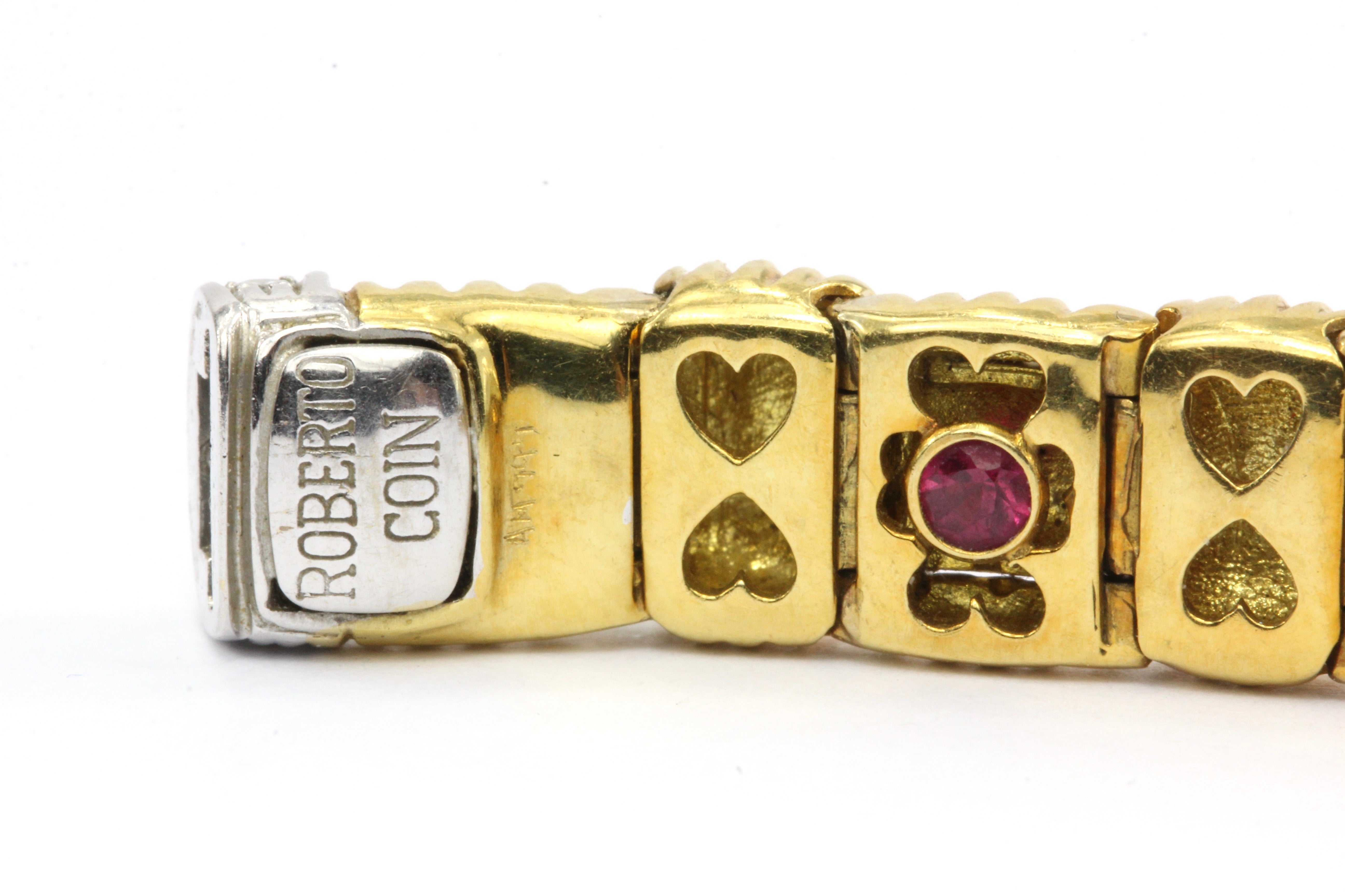 Roberto Coin 18K Gold & Diamond Appassionata 1 Row Woven Bracelet - Queen May