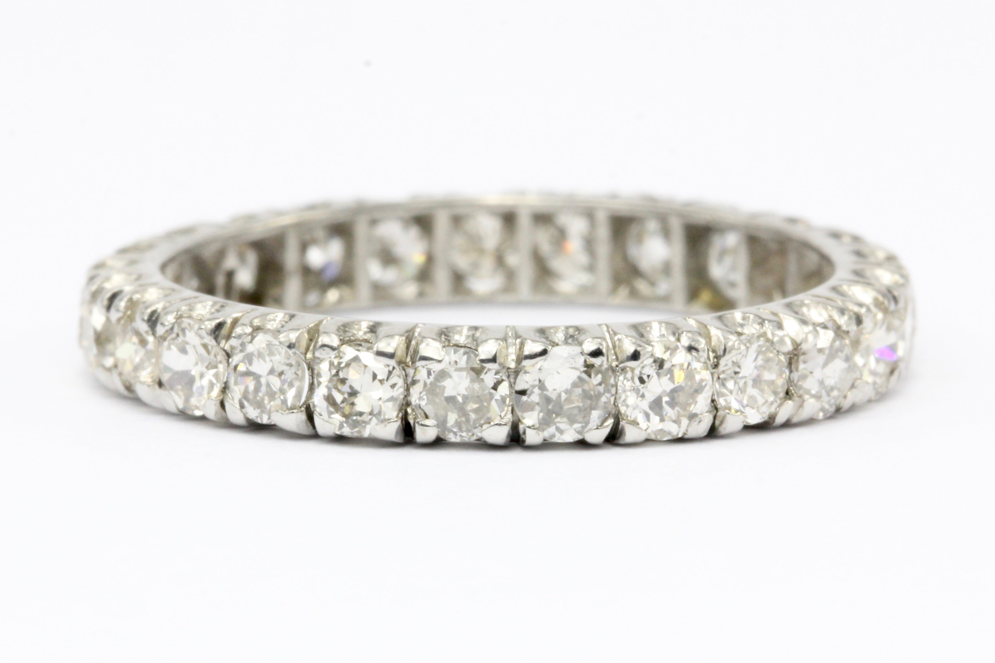Art Deco Platinum Diamond Eternity Ring Band c.1930's - Queen May