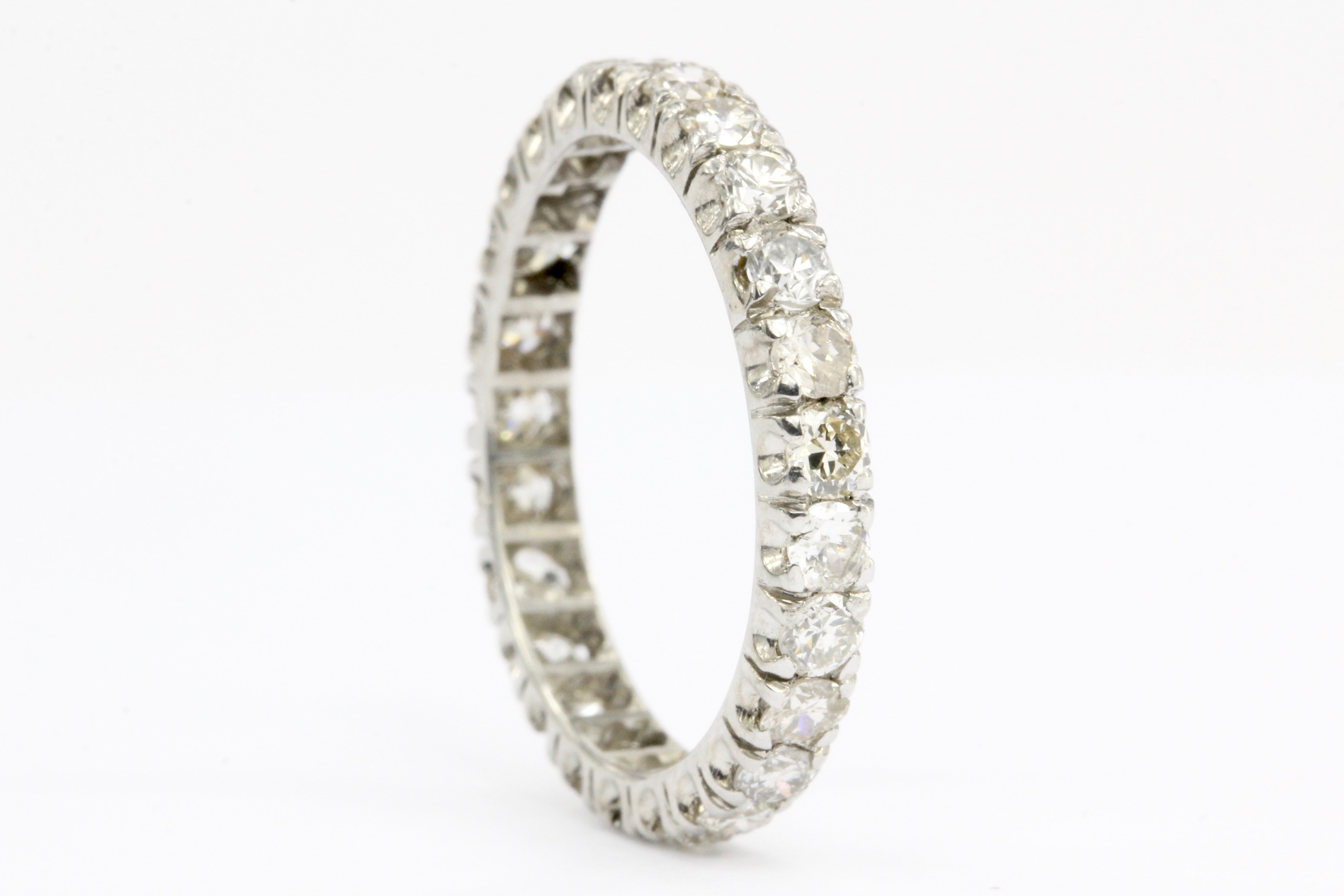 Art Deco Platinum Diamond Eternity Ring Band c.1930's - Queen May