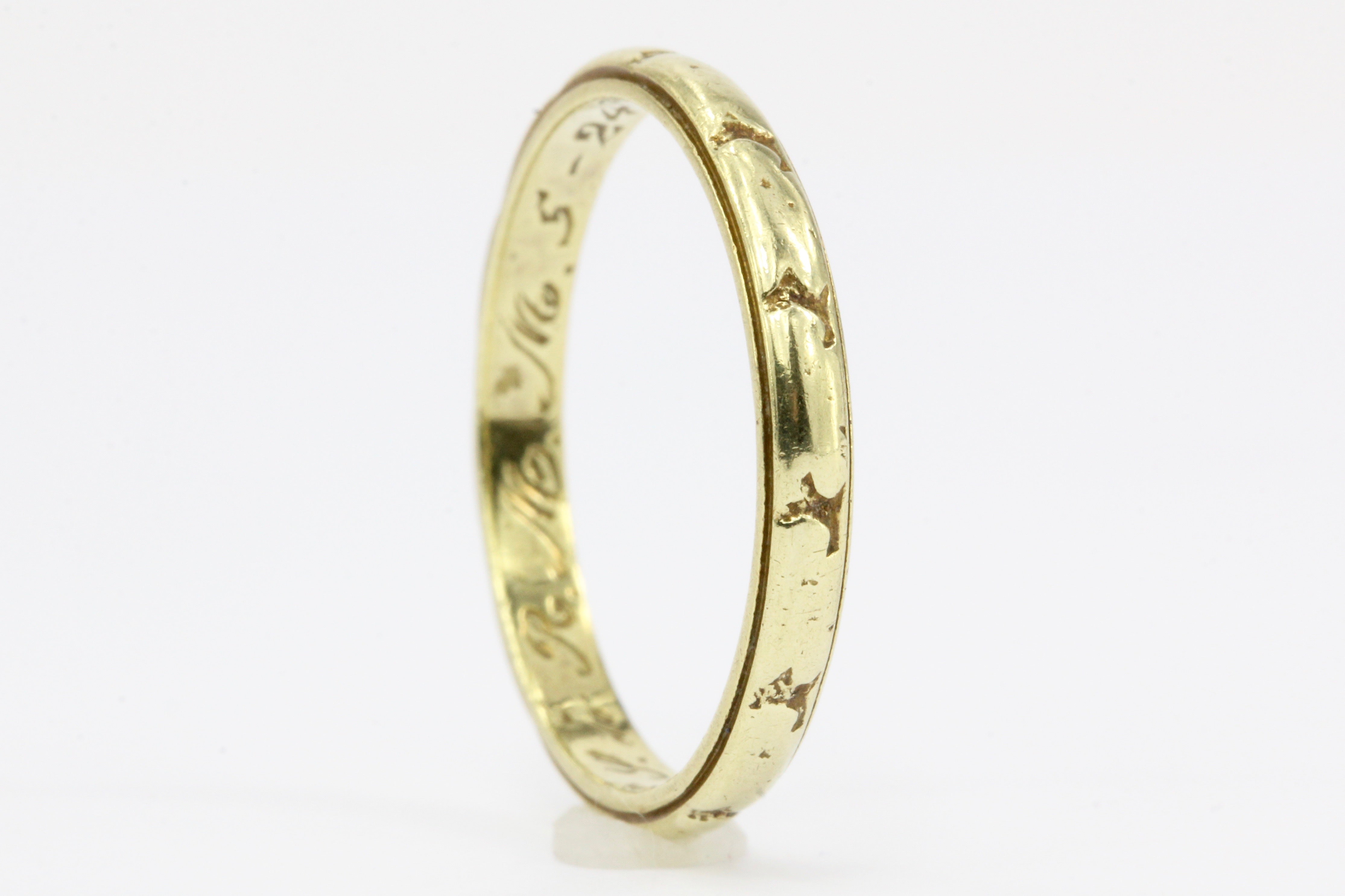 18K Yellow Gold Wedding Band C.1924 - Queen May