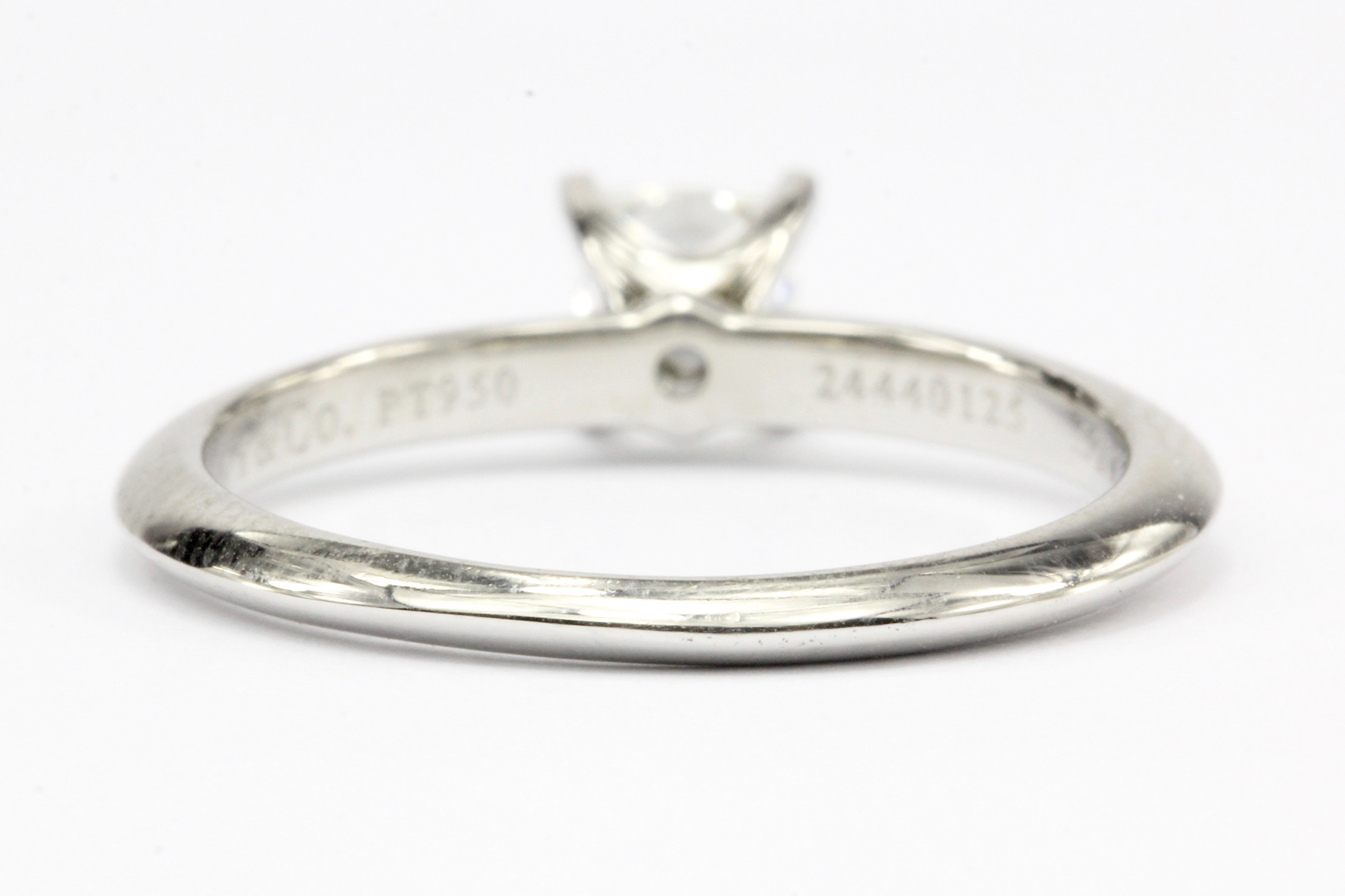 Tiffany & Co Platinum & Princes Cut Diamond Solitaire Engagement Ring - Queen May