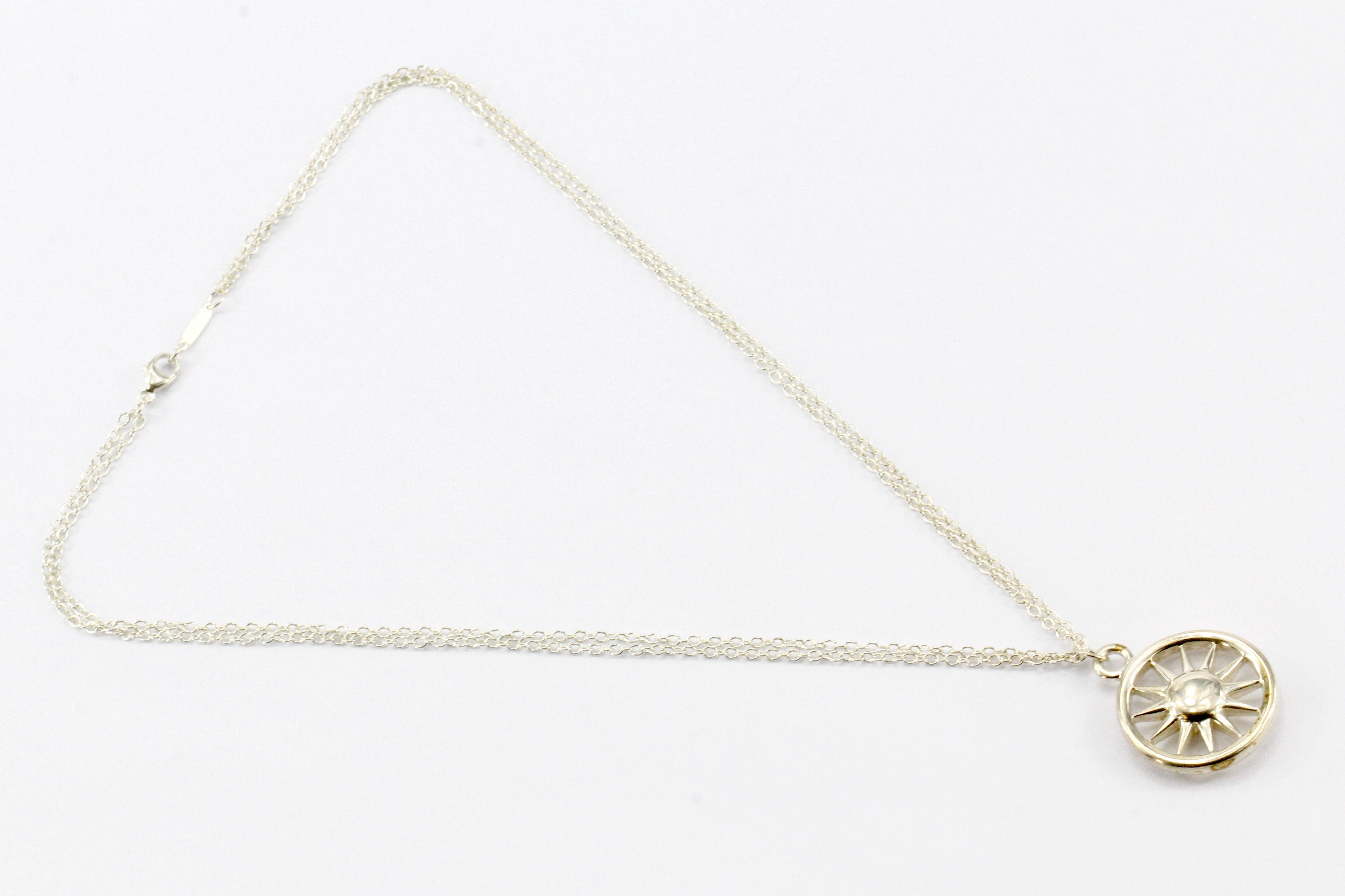 Tiffany & Co Sterling Silver Sun Necklace c.2003 - Queen May