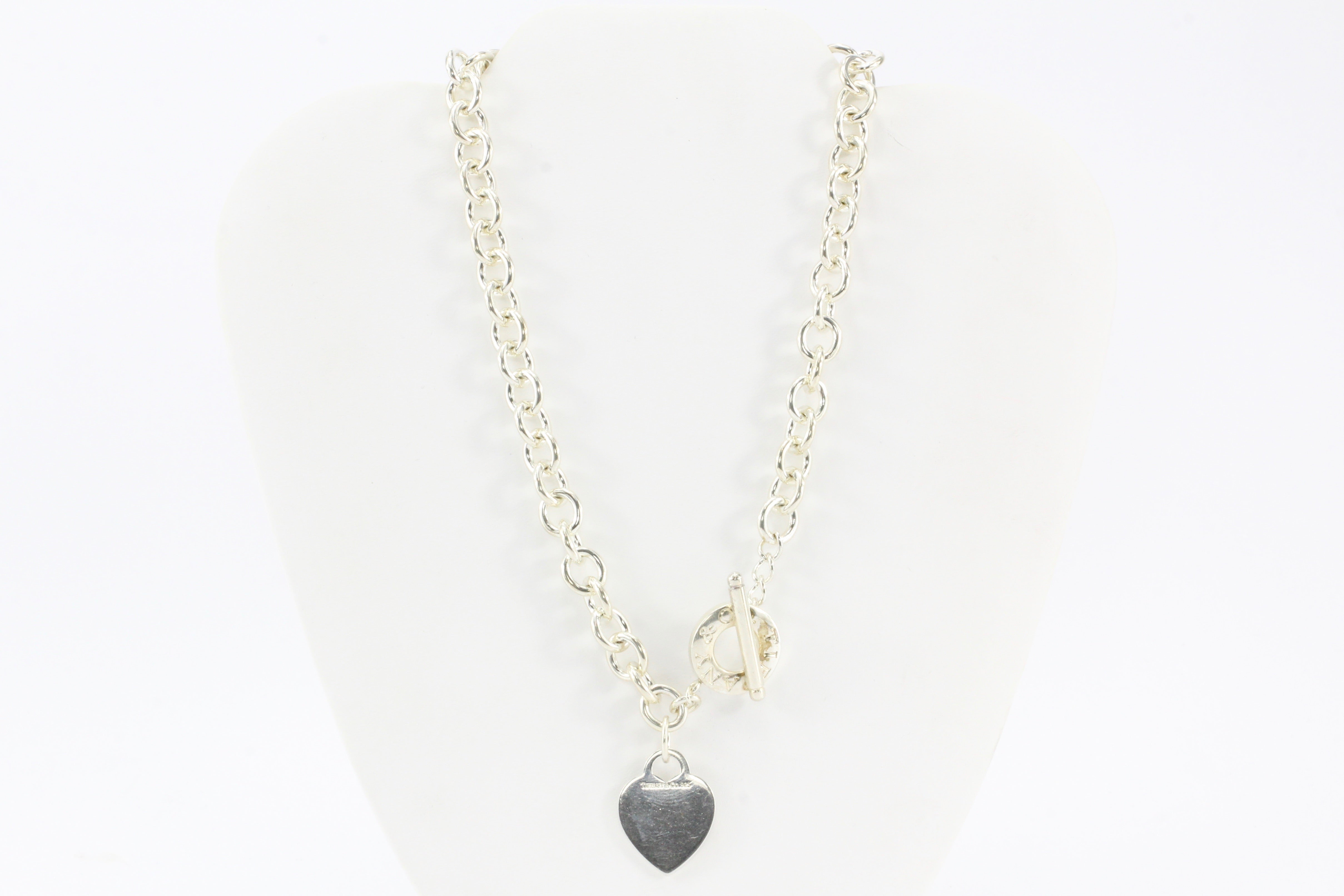 Tiffany & Co Sterling Silver Heart Tag Toggle Necklace - Queen May