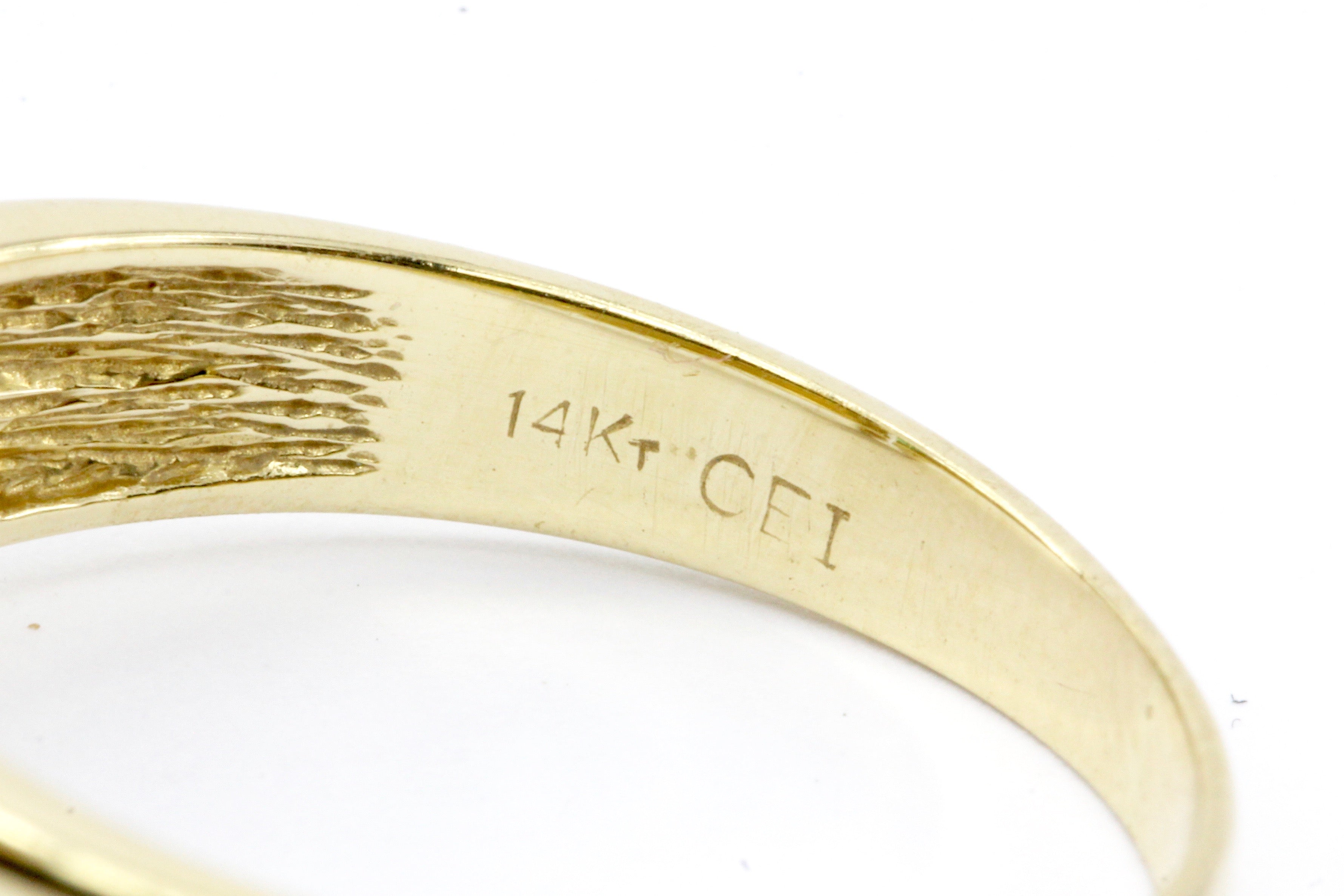 14K Gold Emerald & Diamond Halo Engagement Ring Size 7.25 - Queen May