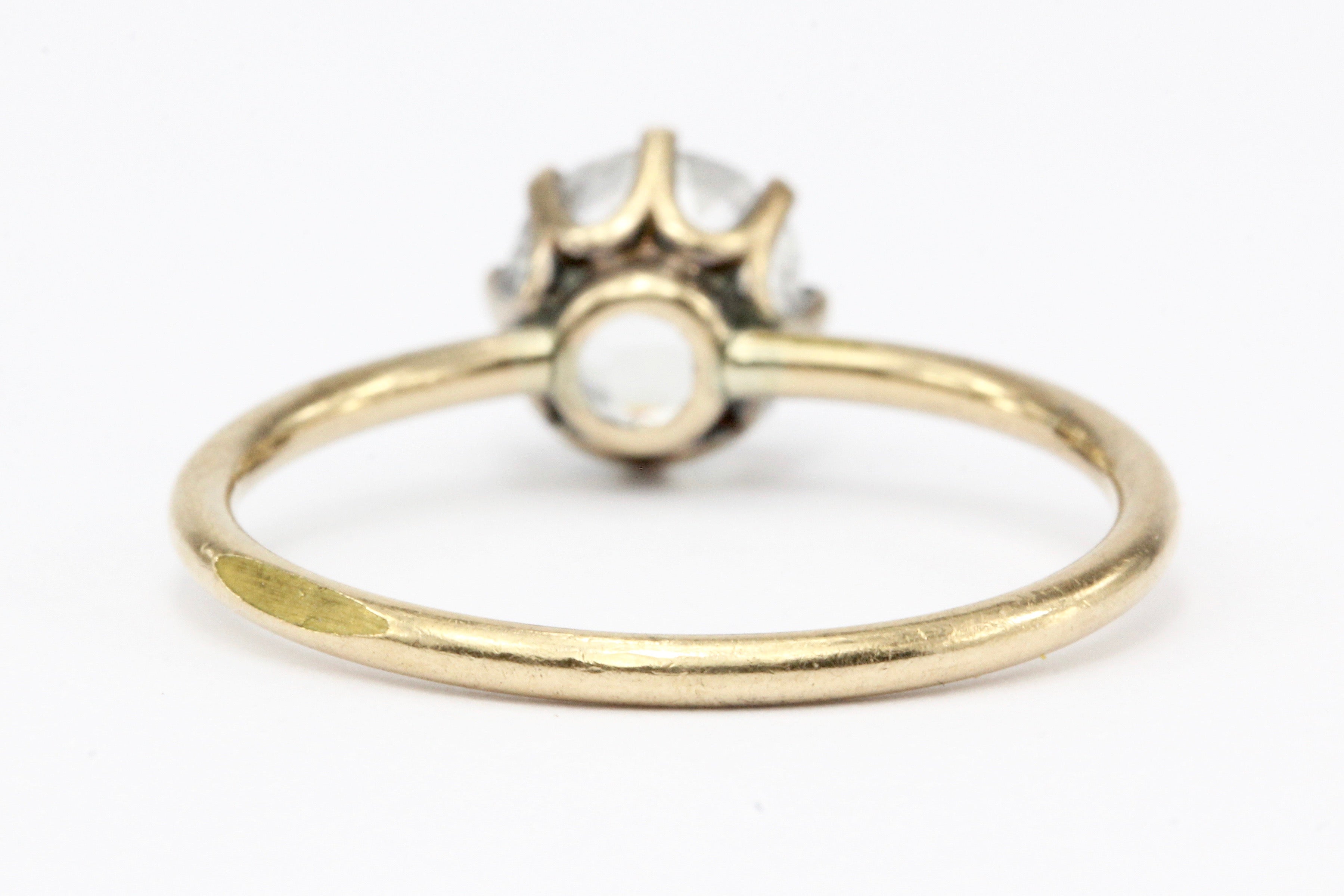 Victorian Gold Paste Engagement Ring c.1890's - Queen May